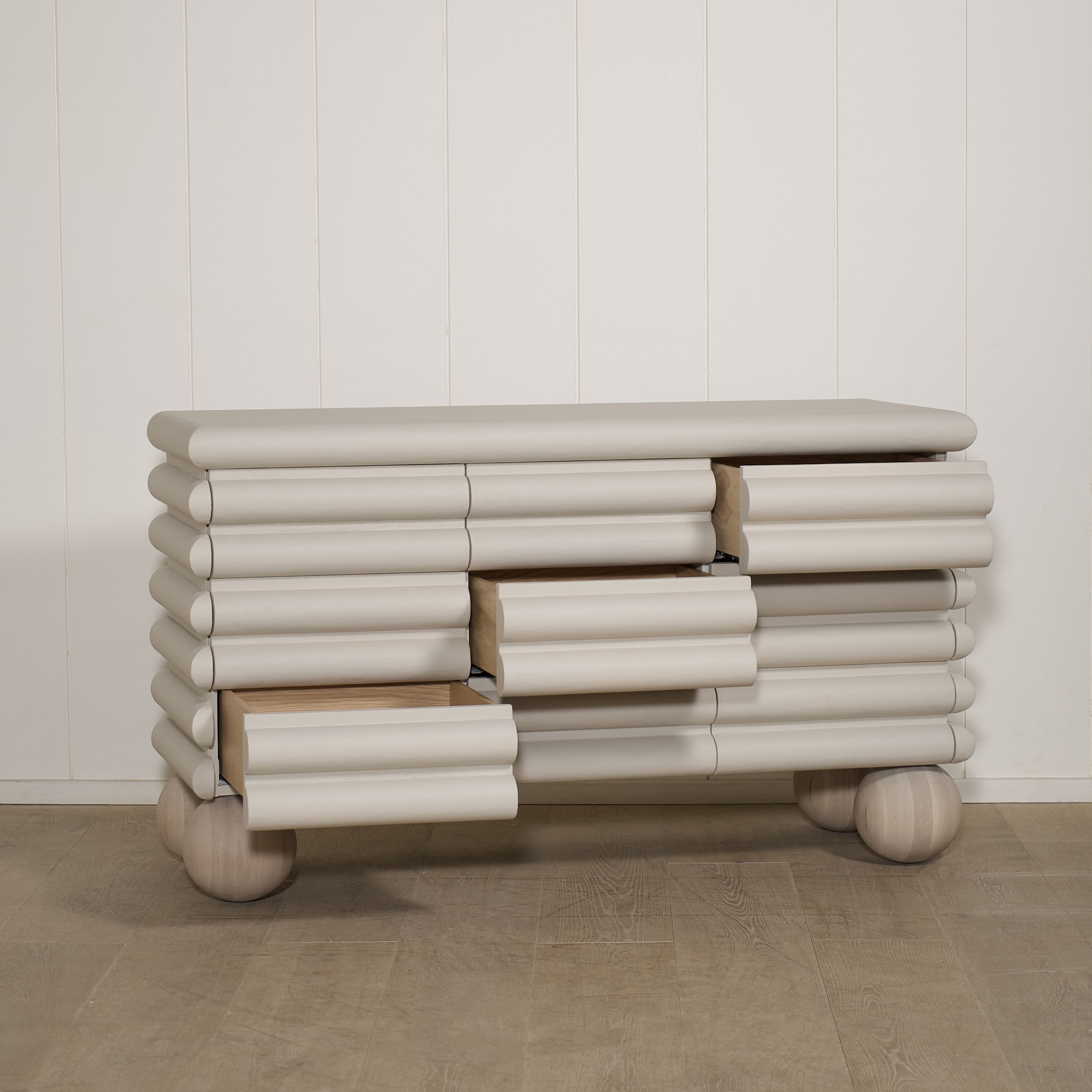 As Shown: 60"W x 24"D x 35"H | Style: Painted limestone | Paint(Frame): EdgeComb Grey | Finish(Base): Sand