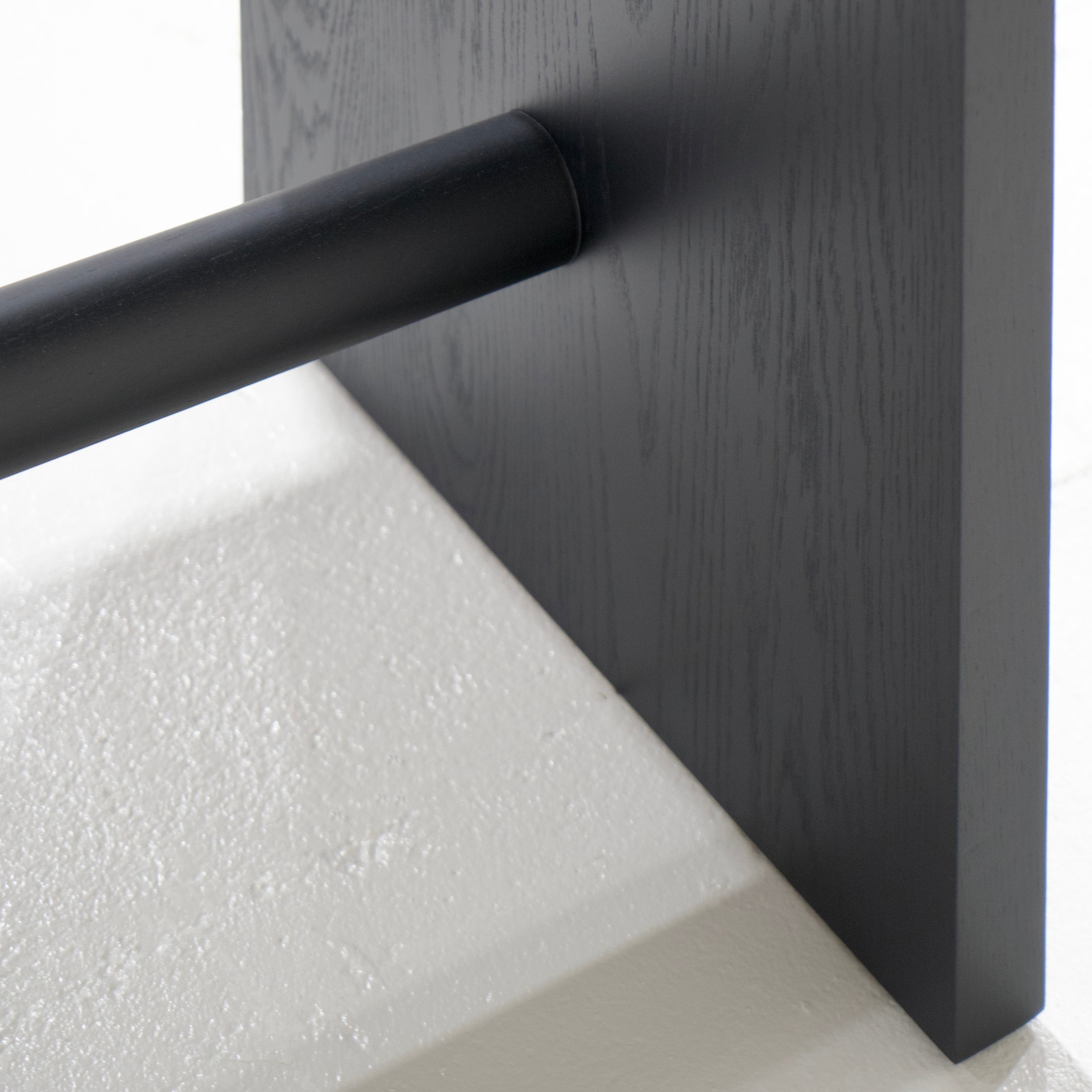 As Shown: 120"W x 24"D x 36"H | Material: Ash | Finish: Wire Brushed Black