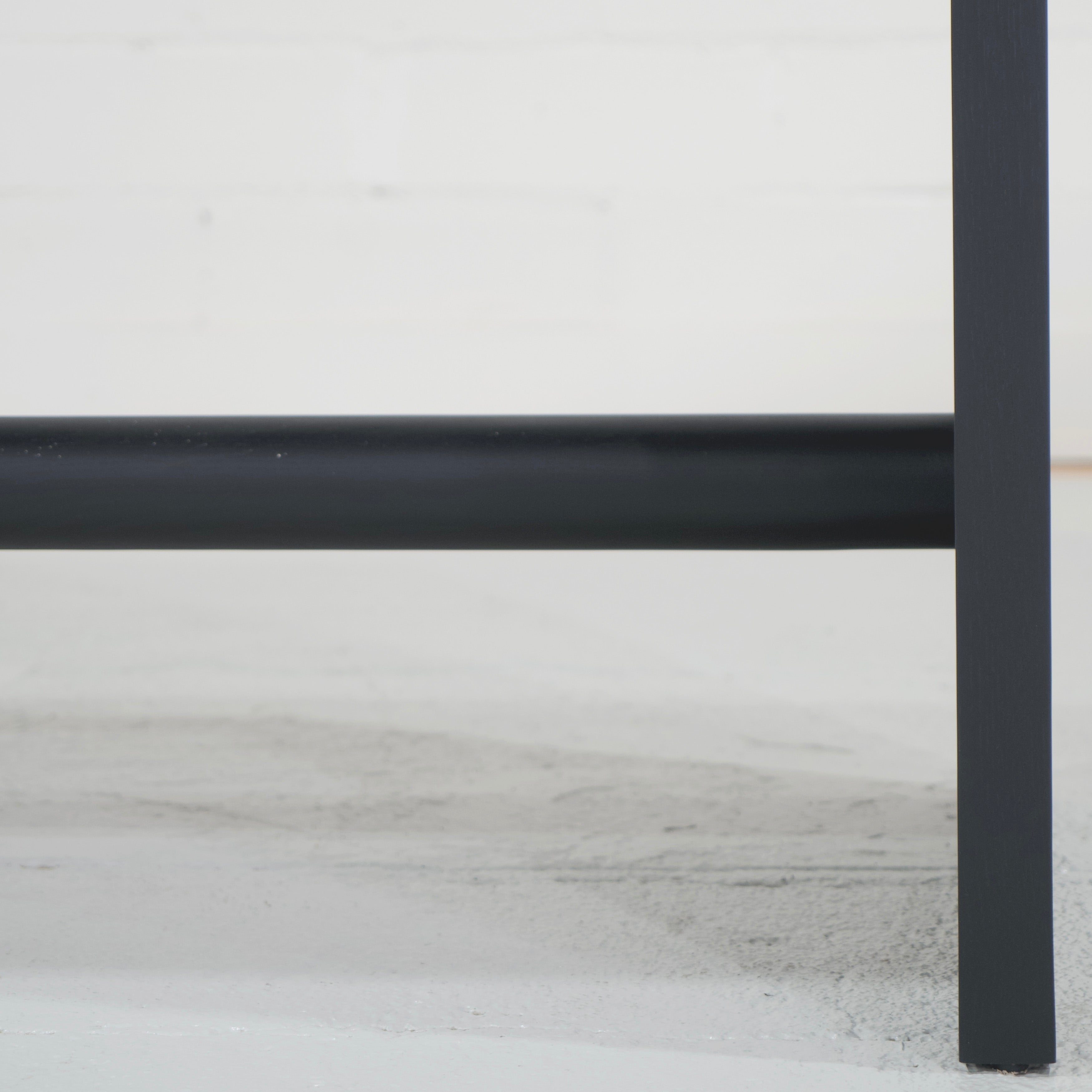 As Shown: 120"W x 24"D x 36"H | Material: Ash | Finish: Wire Brushed Black