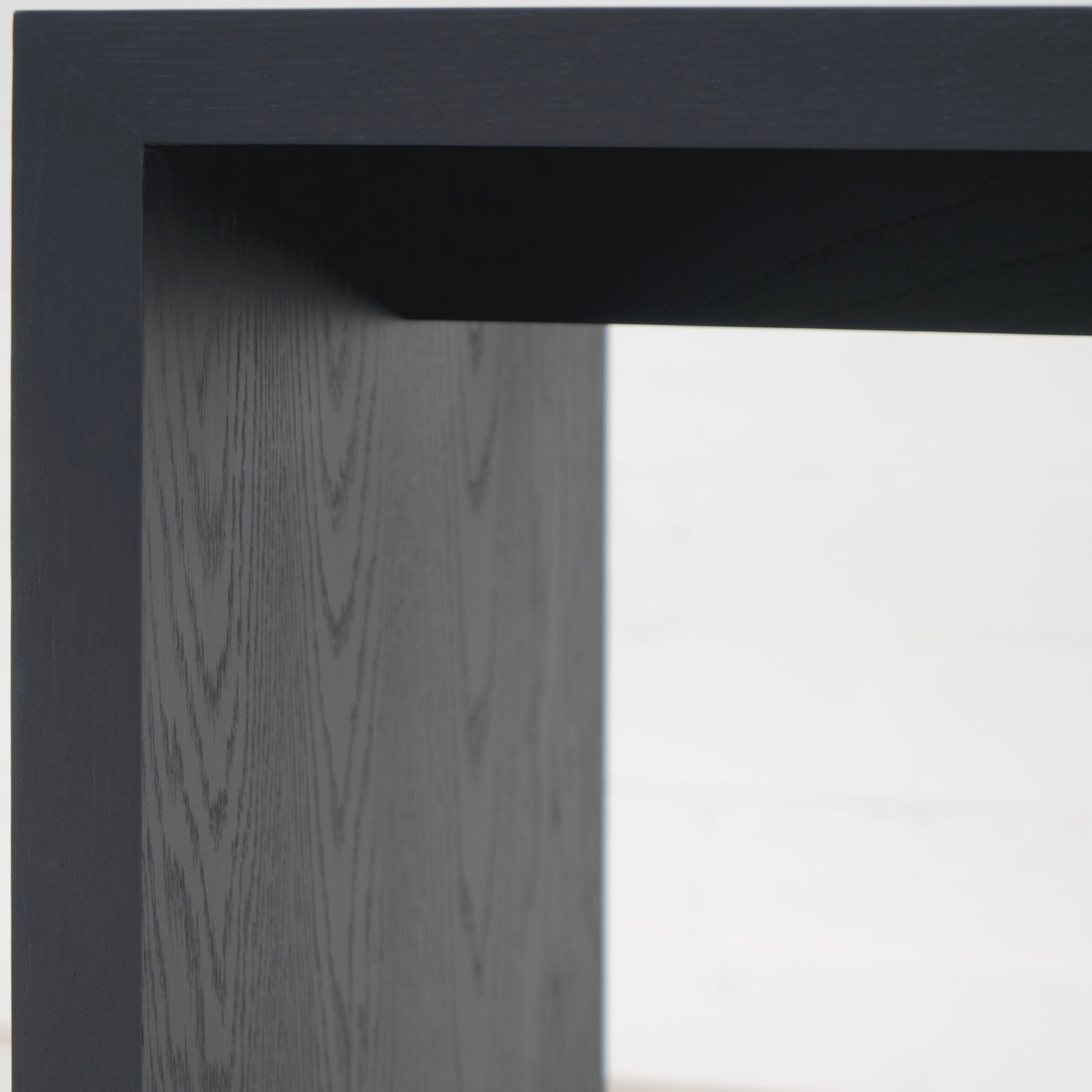 As Shown: 120"W x 24"D x 36"H | Material: Ash | Finish: Wire Brushed Black