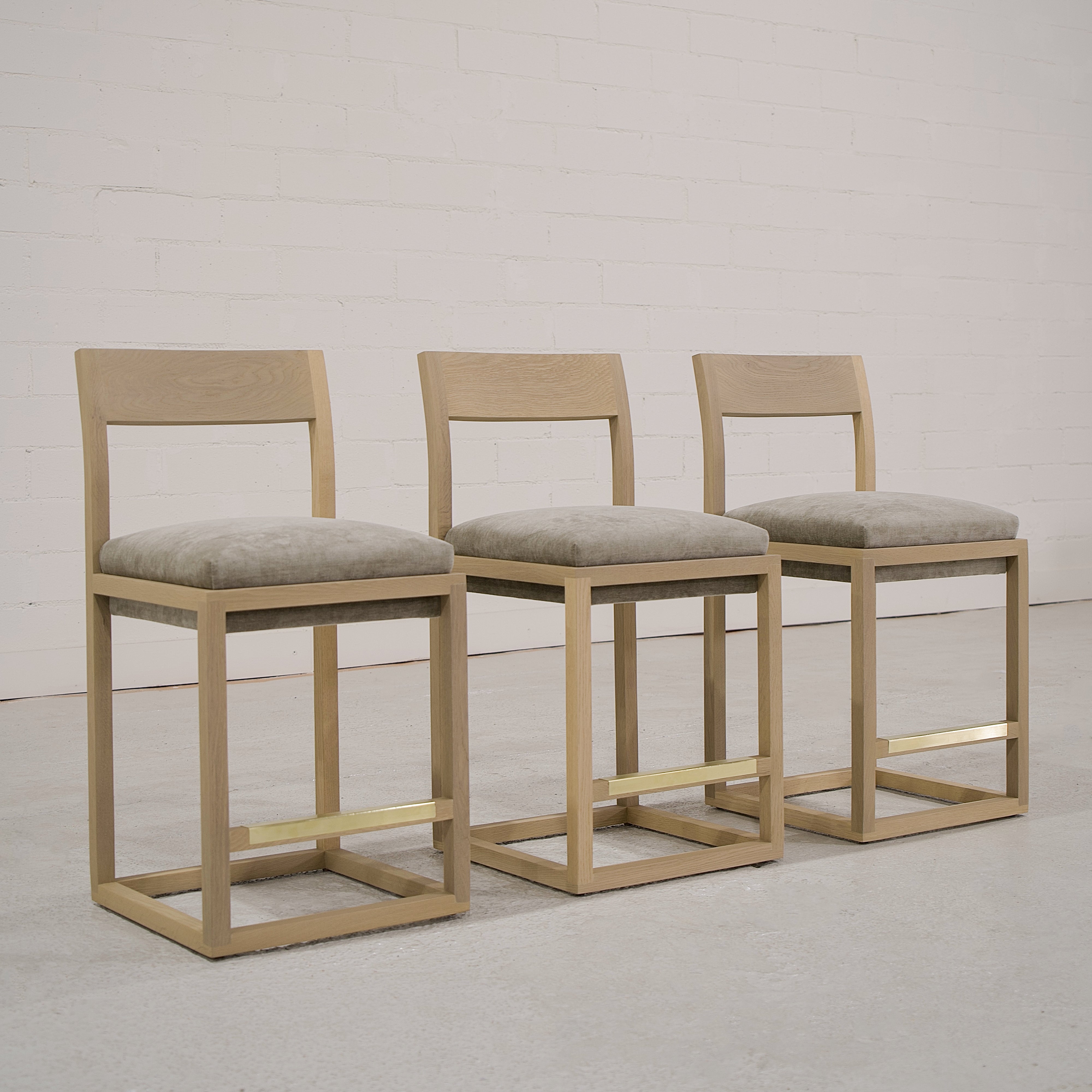 As Shown: Bar height: 18"W x 20"D x 42"H | Fabric: Canyon Chestnut | Finish: Natural