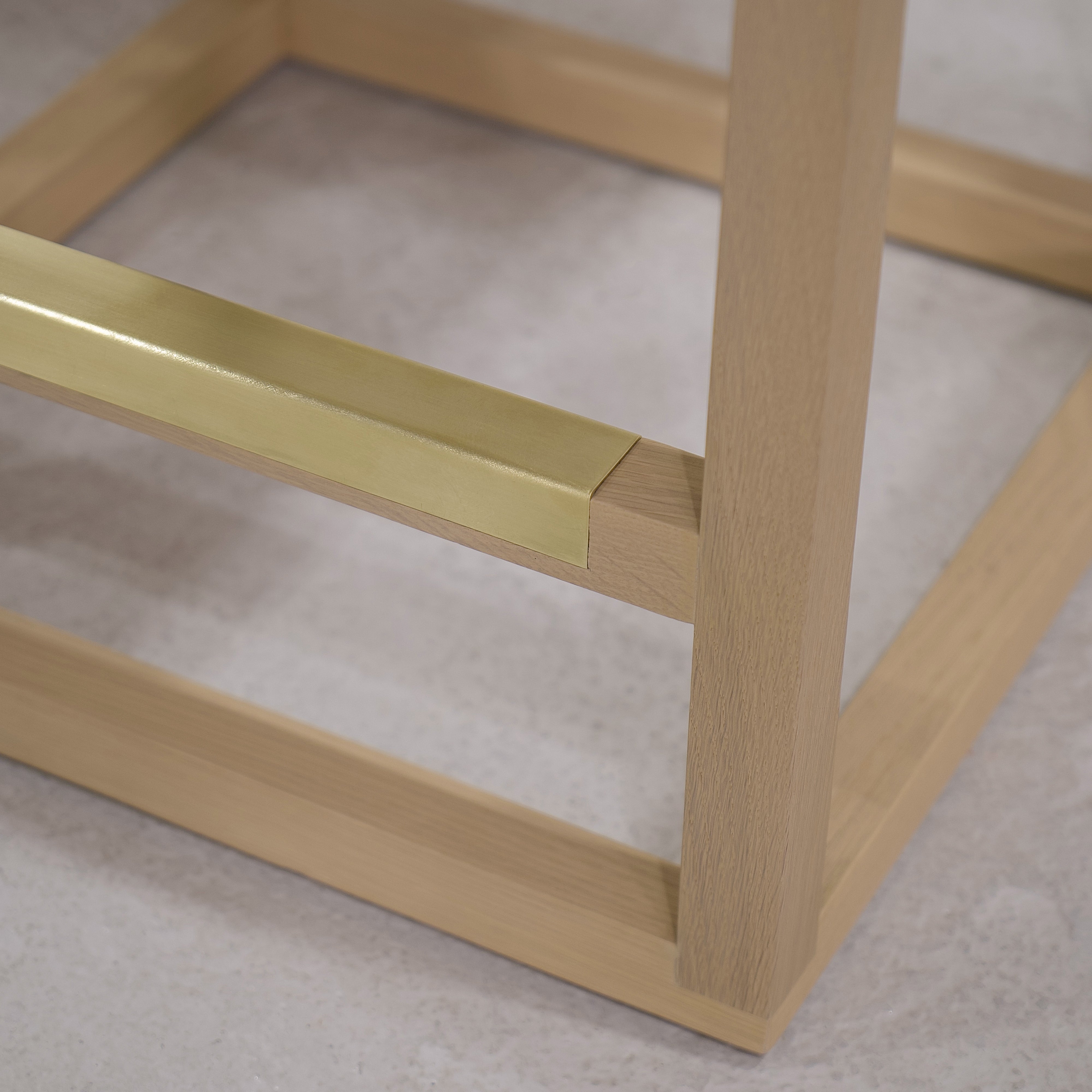 As Shown: Bar height: 18"W x 20"D x 42"H | Fabric: Canyon Chestnut | Finish: Natural