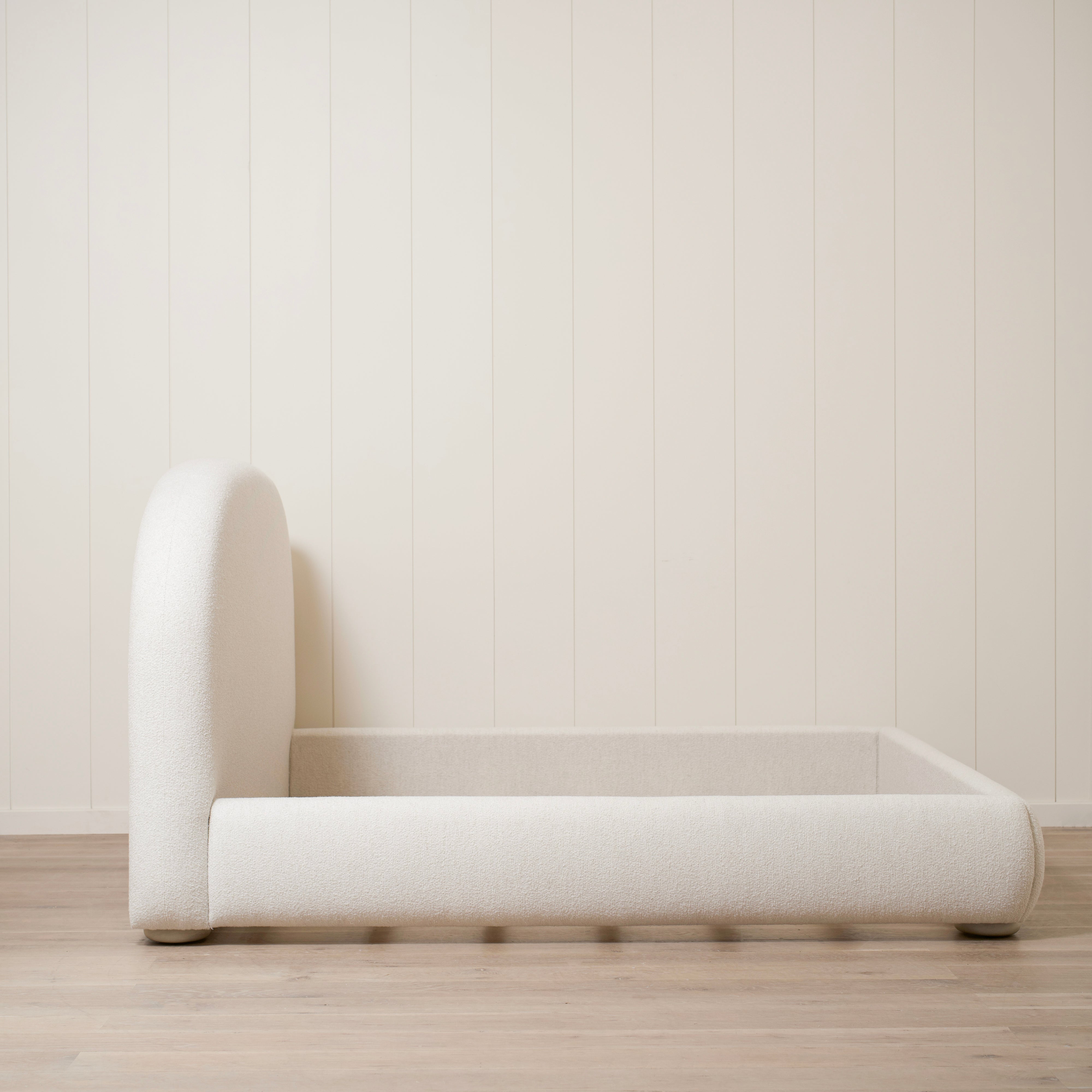 As Shown: King | Style: Upholstered | Fabric: Sonoma Ivory | Finish: Sand