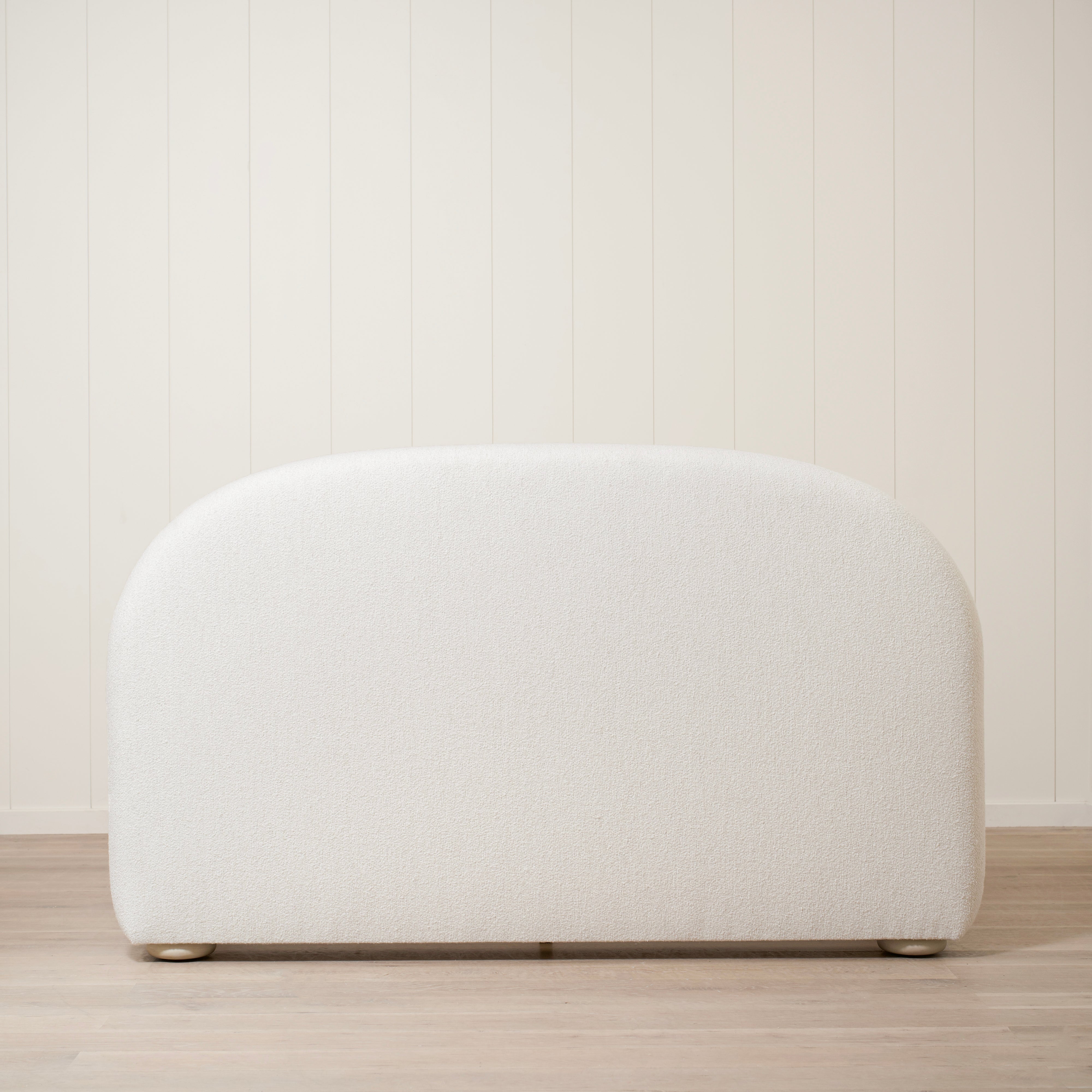 As Shown: King | Style: Upholstered | Fabric: Sonoma Ivory | Finish: Sand