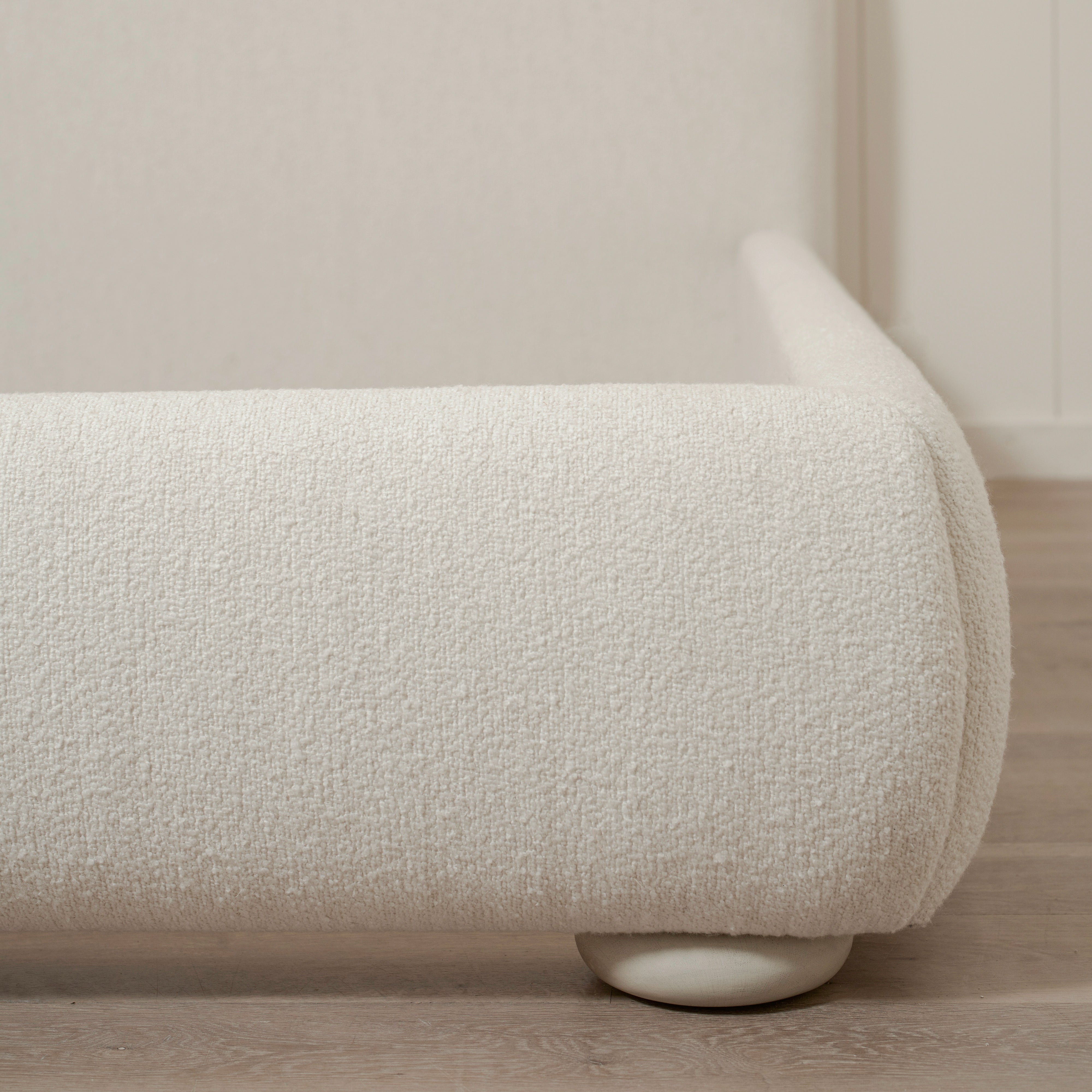 As Shown: King | Style: Upholstered | Fabric: Sonoma Ivory | Finish: Sand