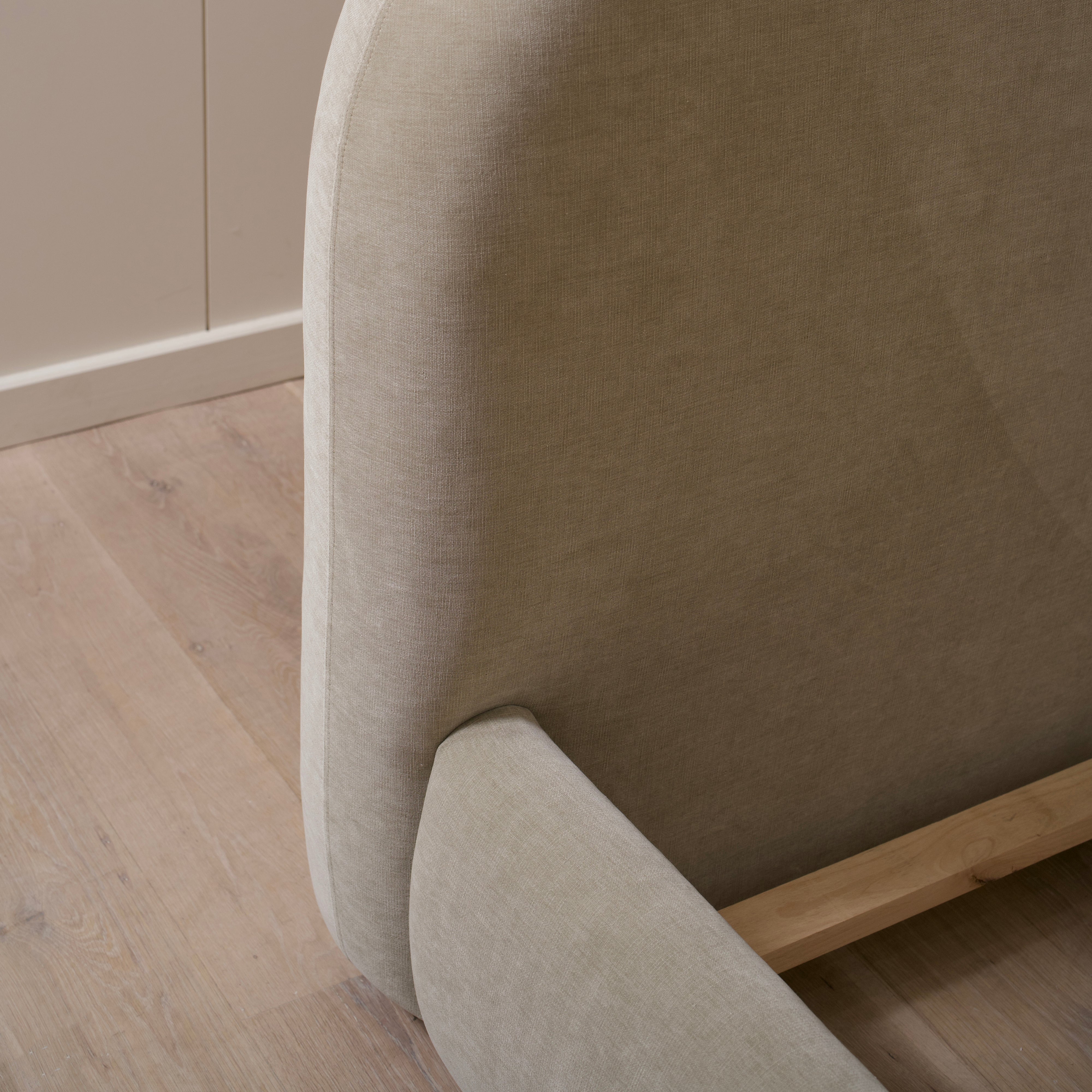 As Shown: King | Style: Upholstered | Fabric: Canyon Sage | Finish: Sand