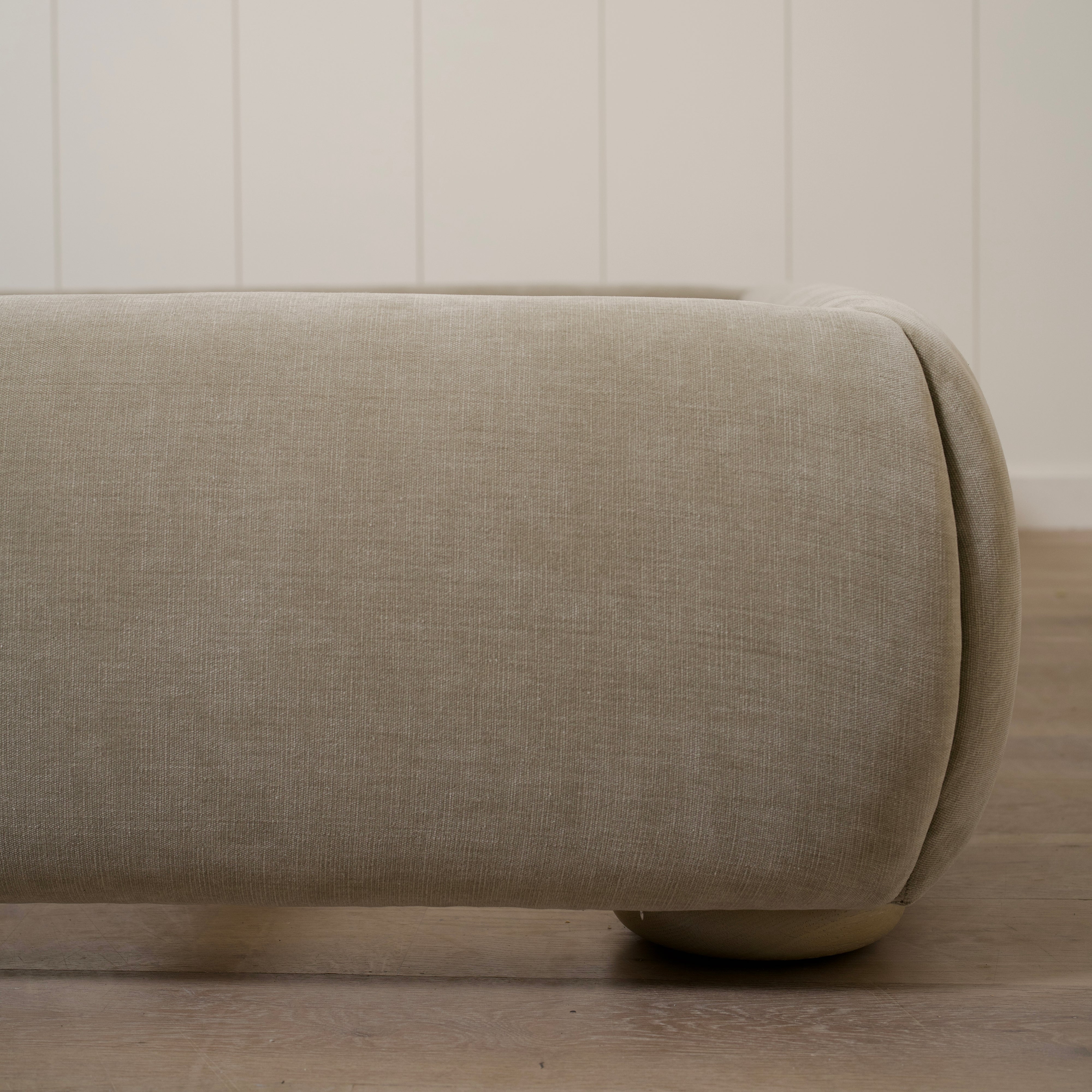 As Shown: King | Style: Upholstered | Fabric: Canyon Sage | Finish: Sand
