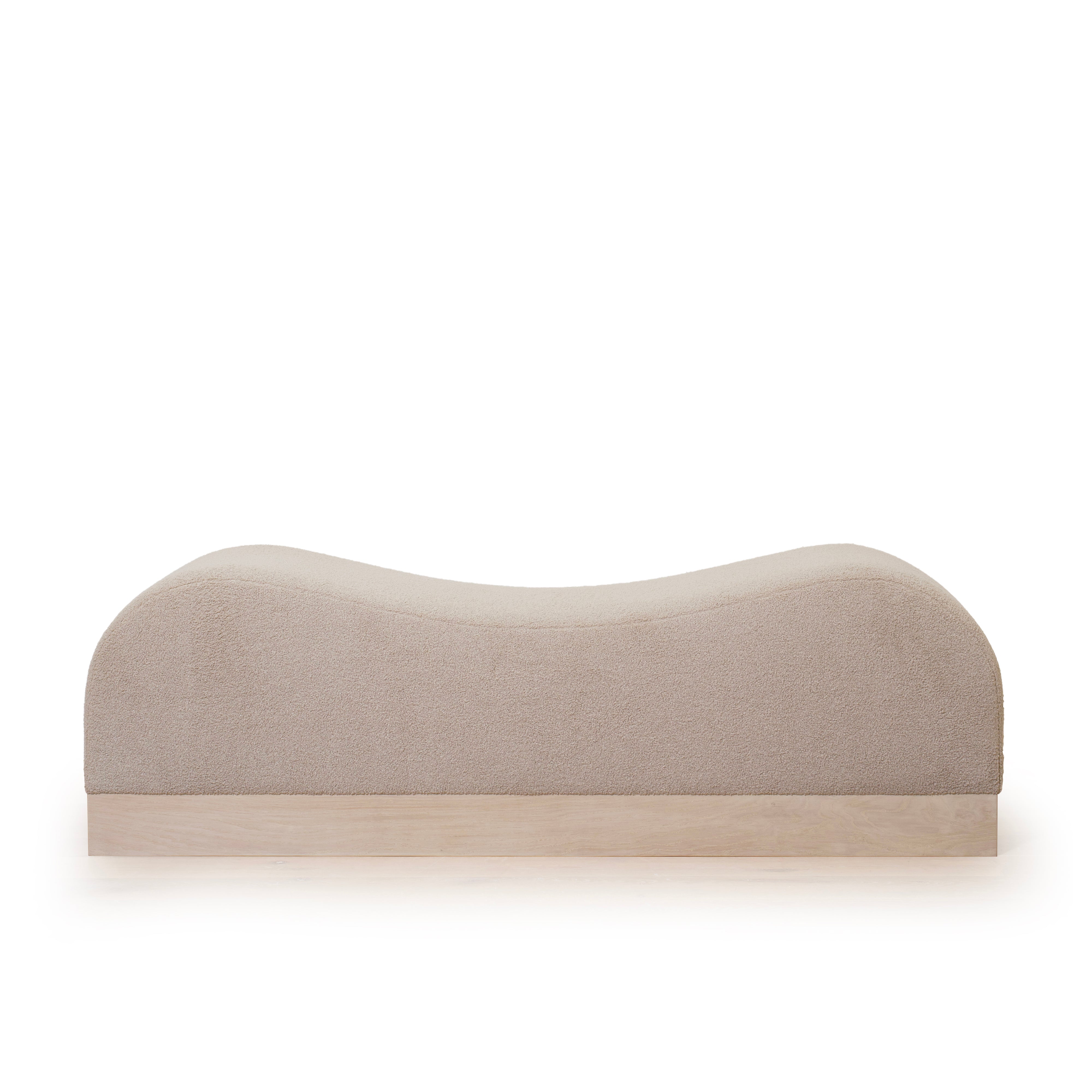 As Shown: 73"L x 20"D x 23"H | Style: Upholstered | Fabric: Peak Taupe | Finish: Bran