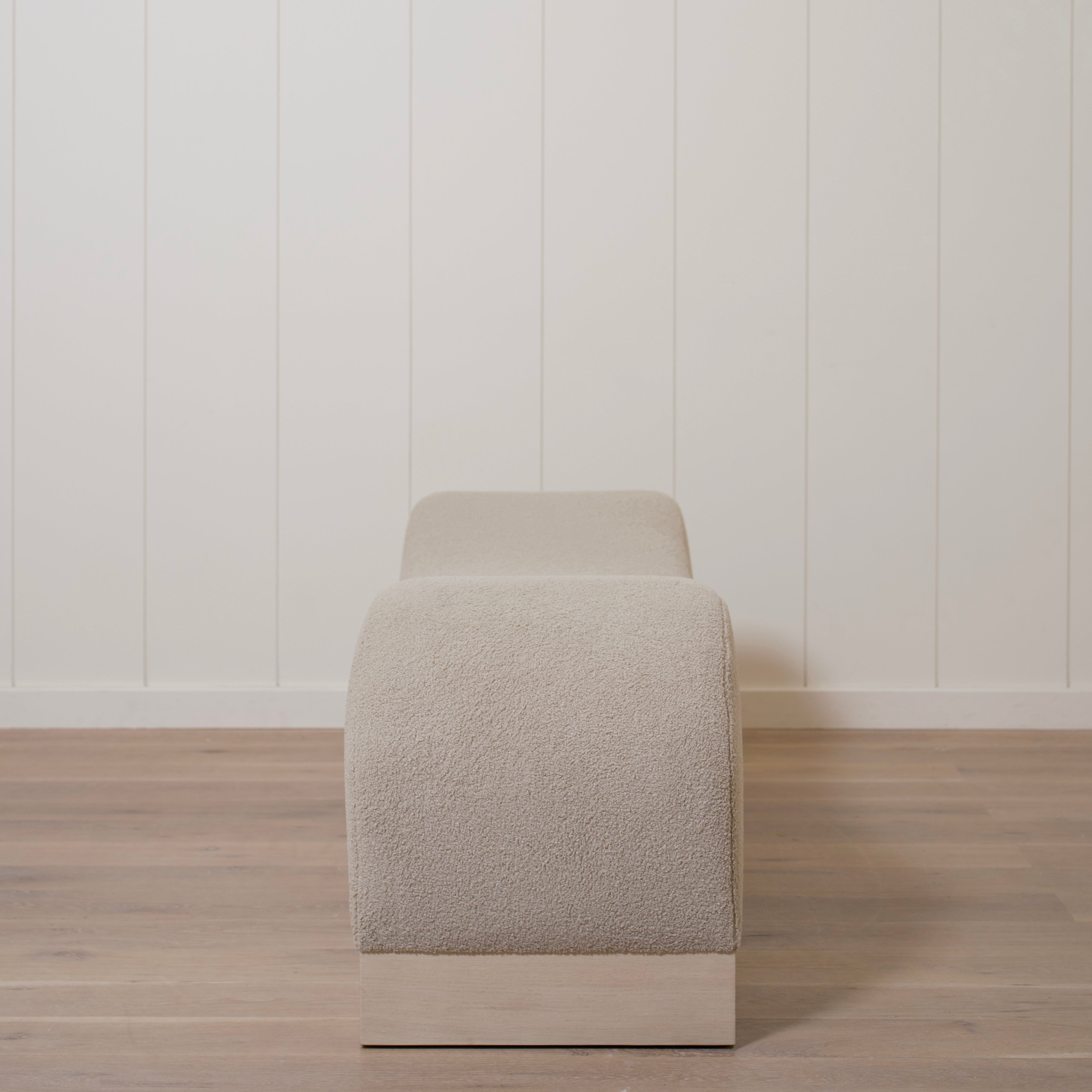 As Shown: 73"L x 20"D x 23"H | Style: Upholstered | Fabric: Peak Taupe | Finish: Bran