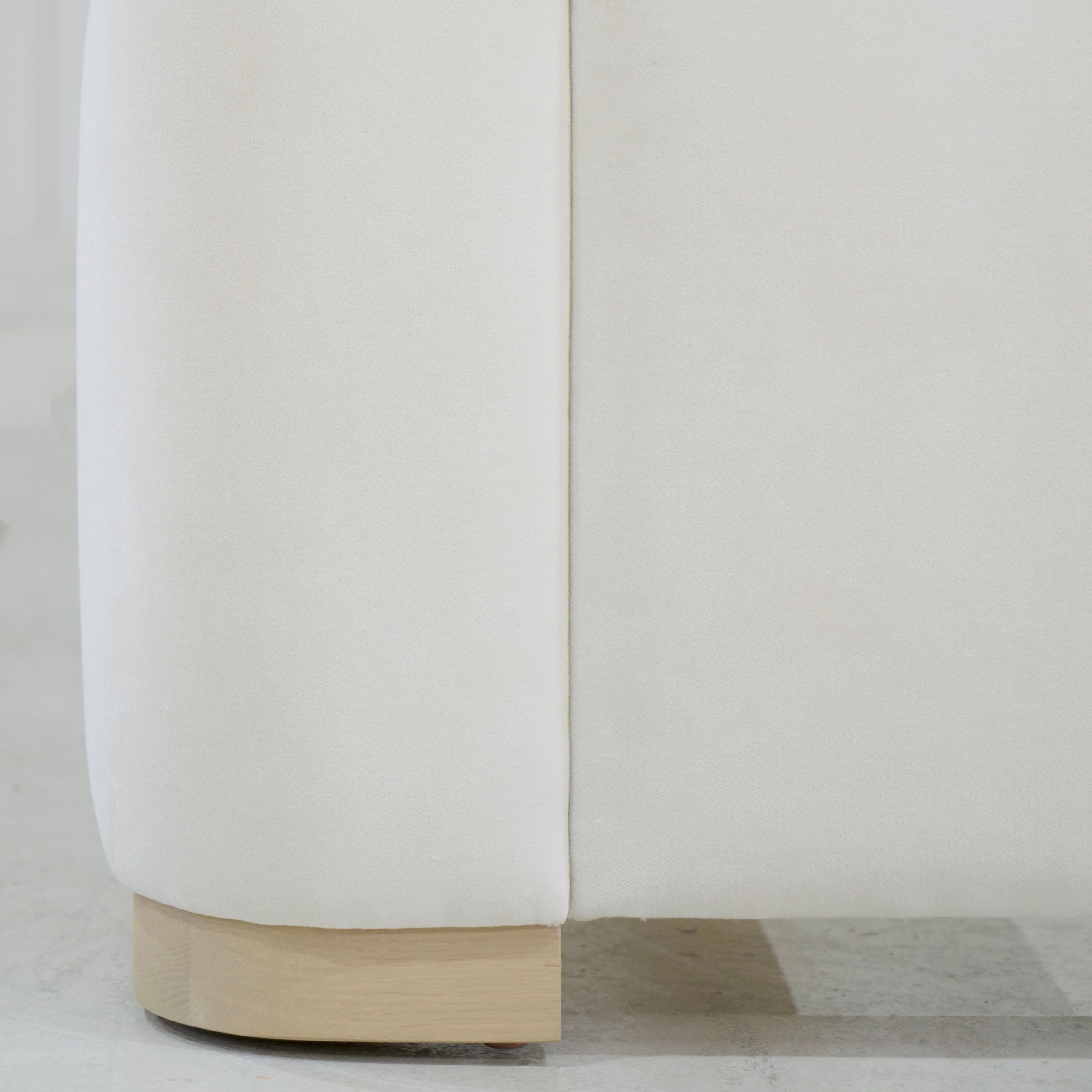 As Shown: in Sky Natural, Mint White Natural oak base.