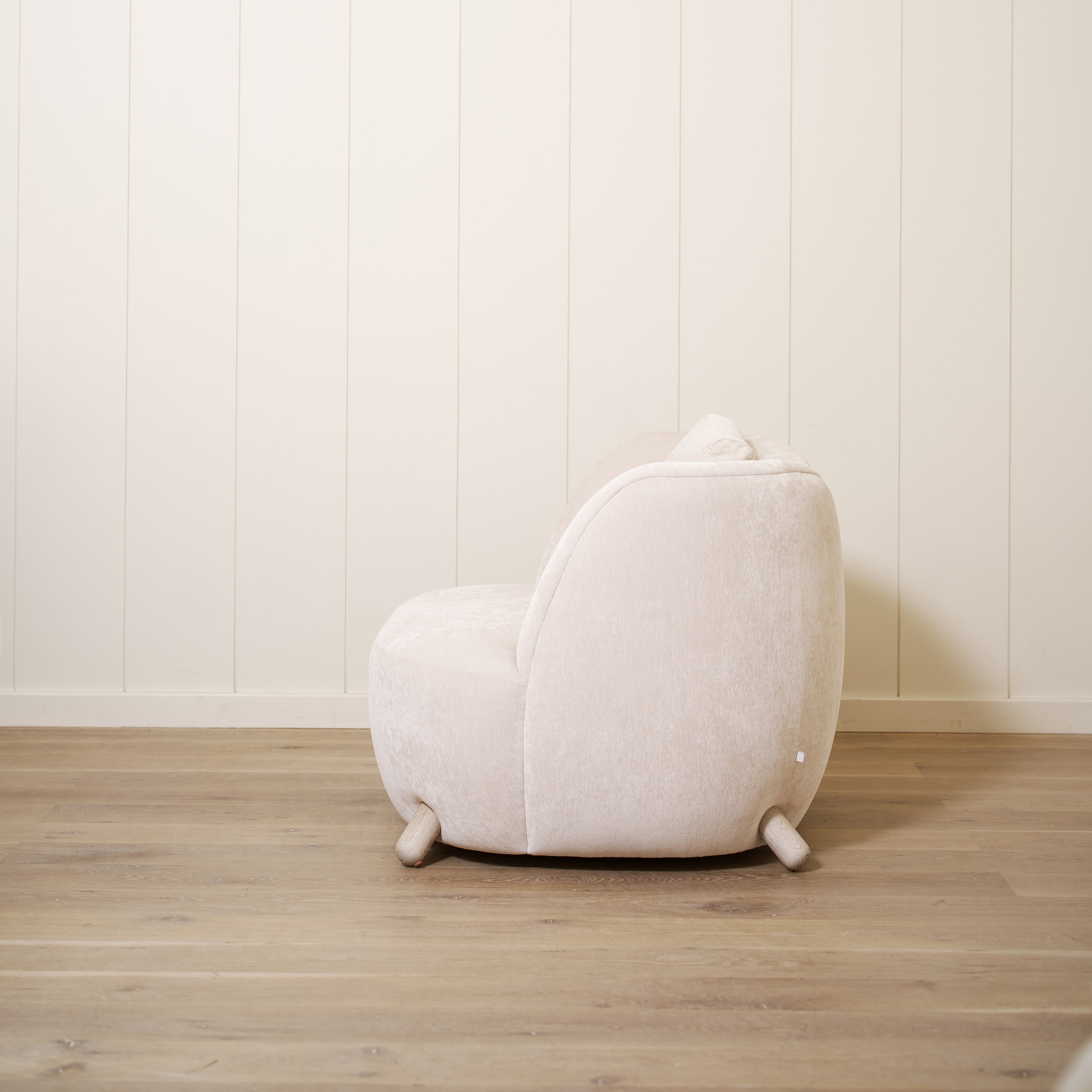 As Shown: in Lincoln Steam with oak legs stained in custom finish.