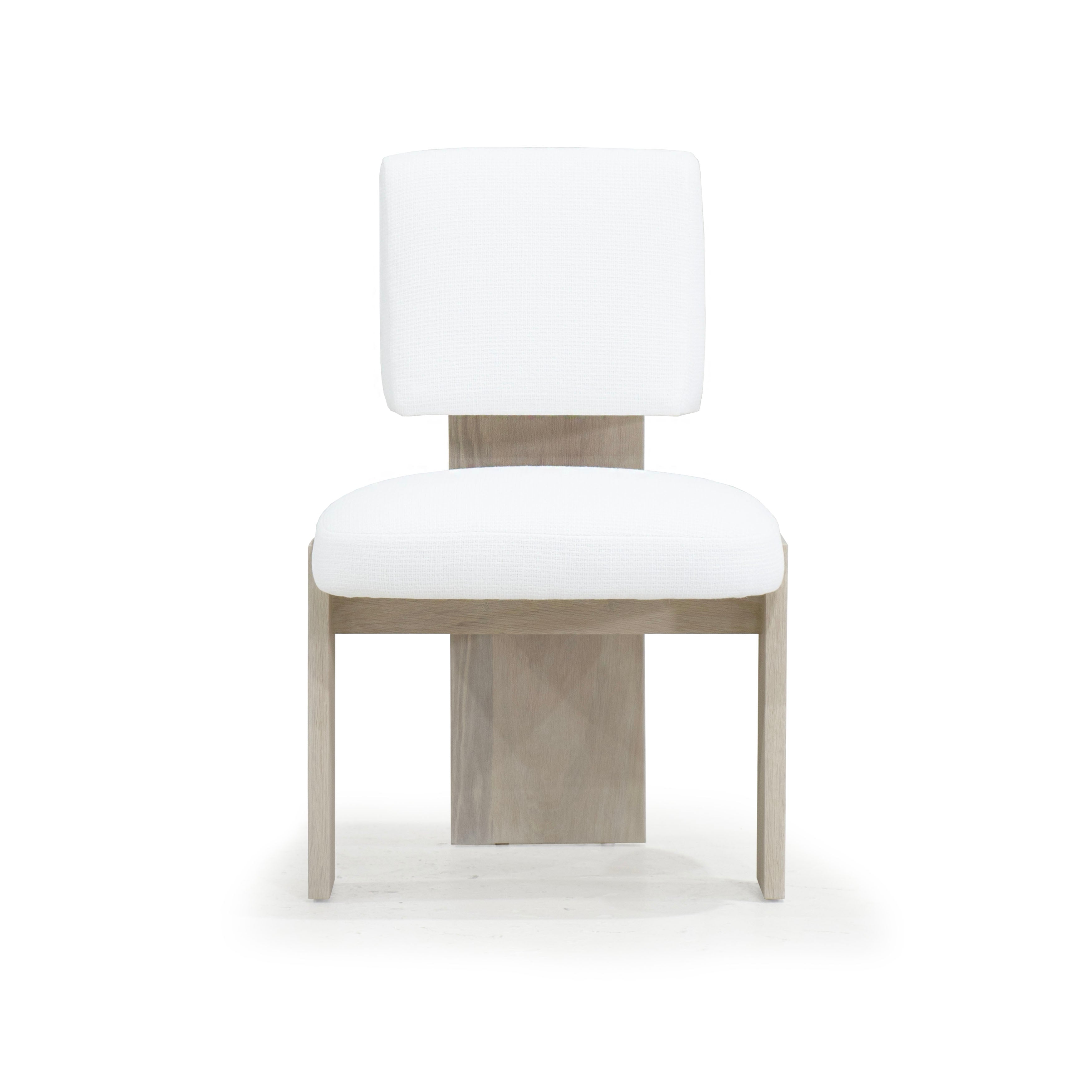 As Shown: in Lombard White. Oak finished in Mint White Natural.