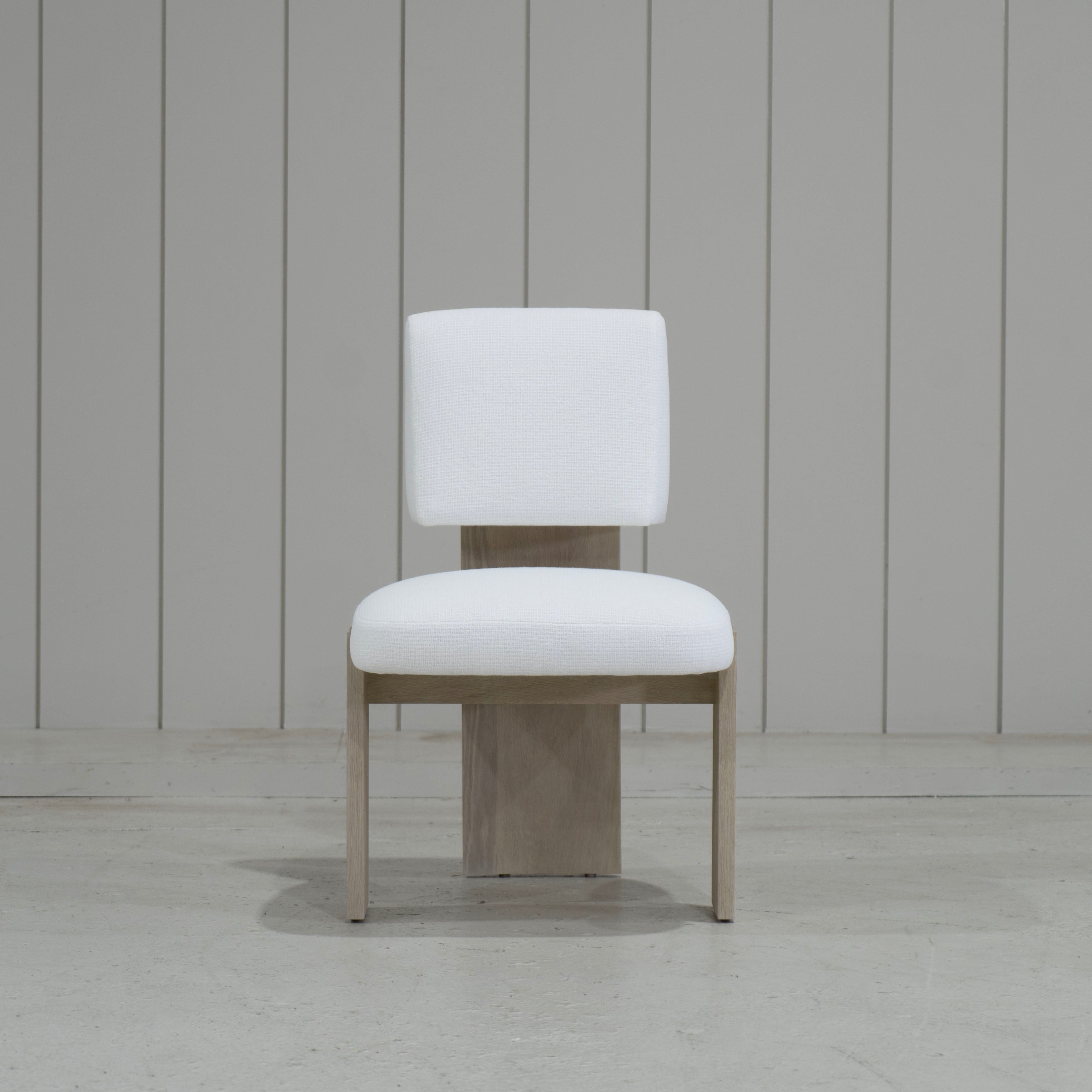 As Shown: in Lombard White. Oak finished in Mint White Natural.