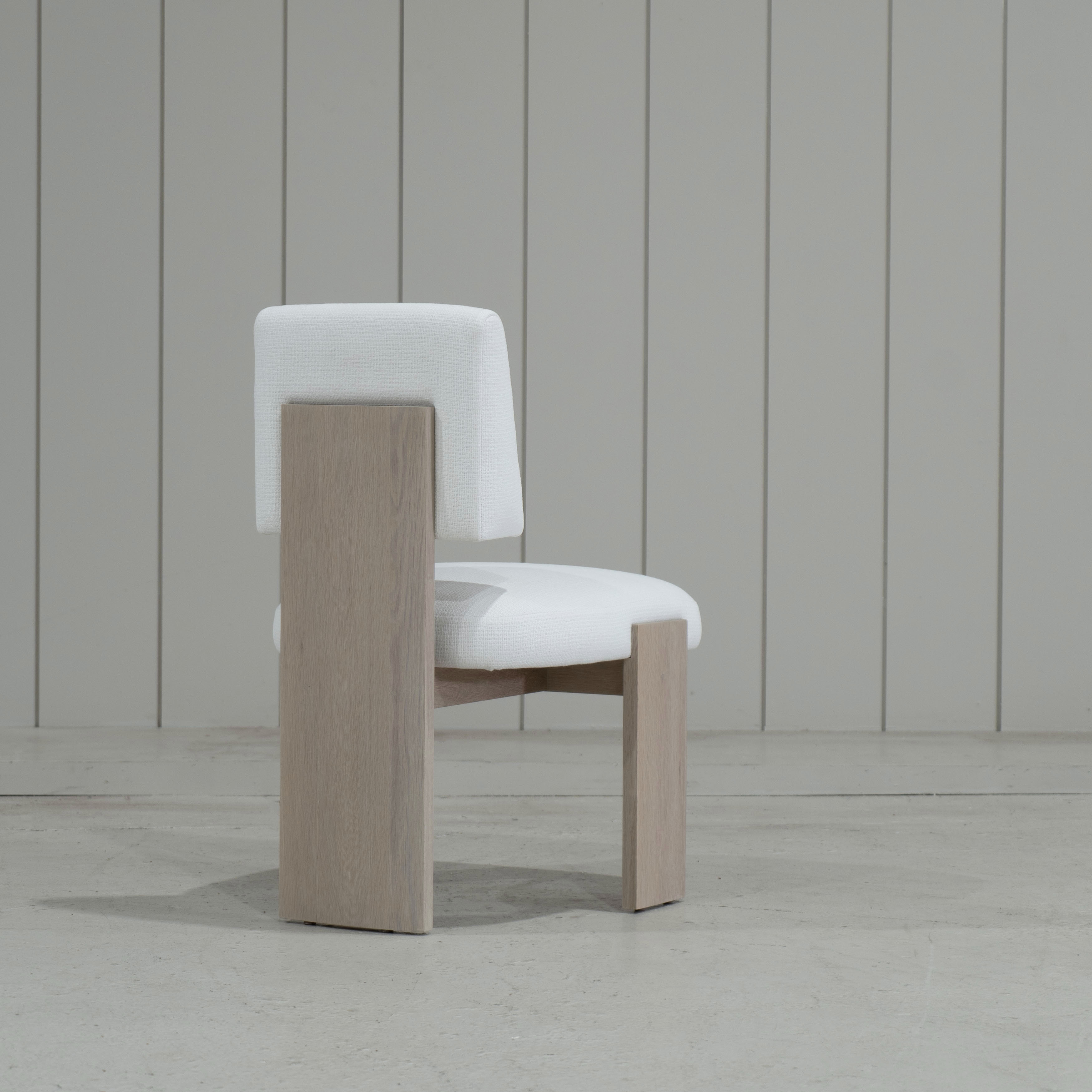 As Shown: in Lombard White. Oak finished in Mint White Natural.