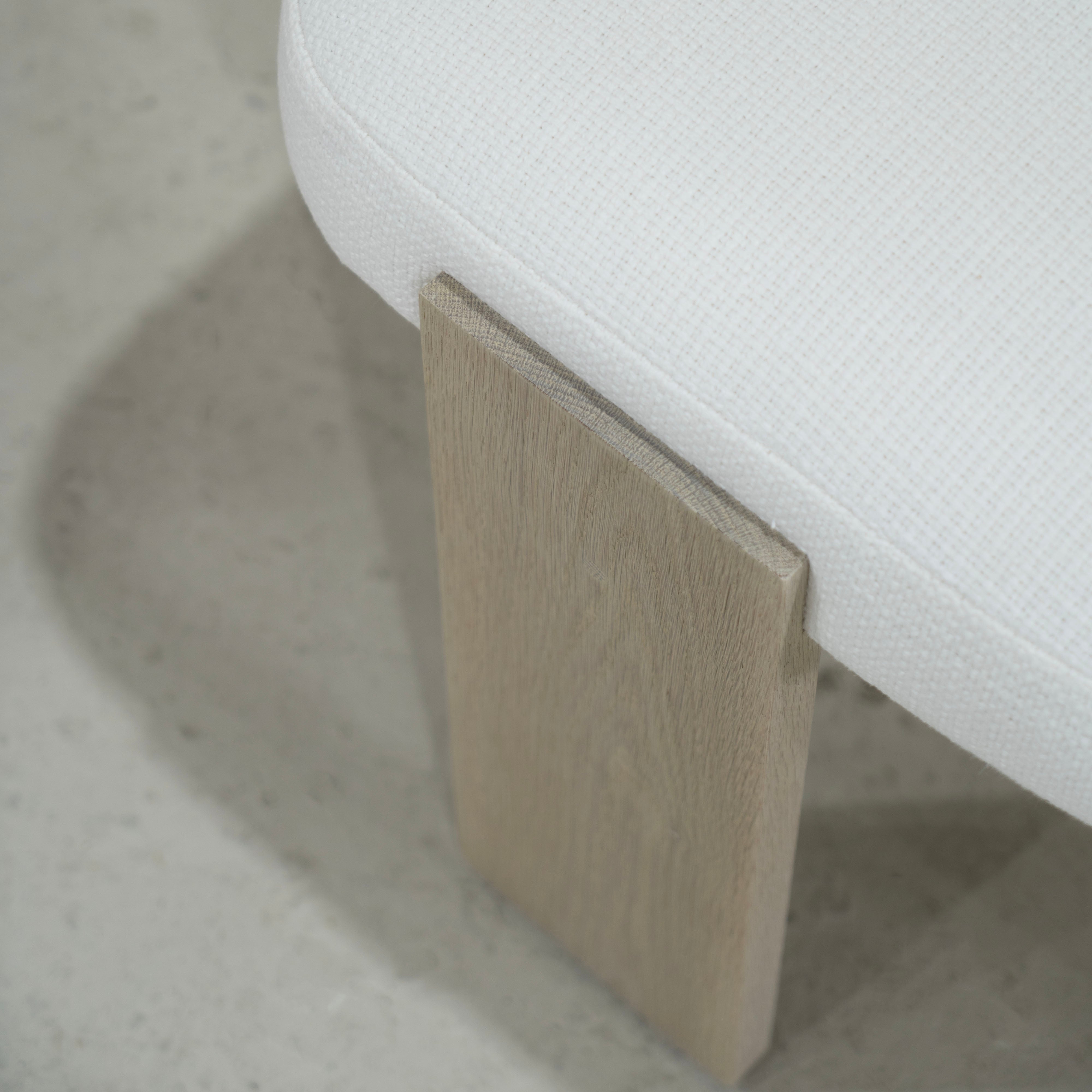 As Shown: in Lombard White. Oak finished in Mint White Natural.