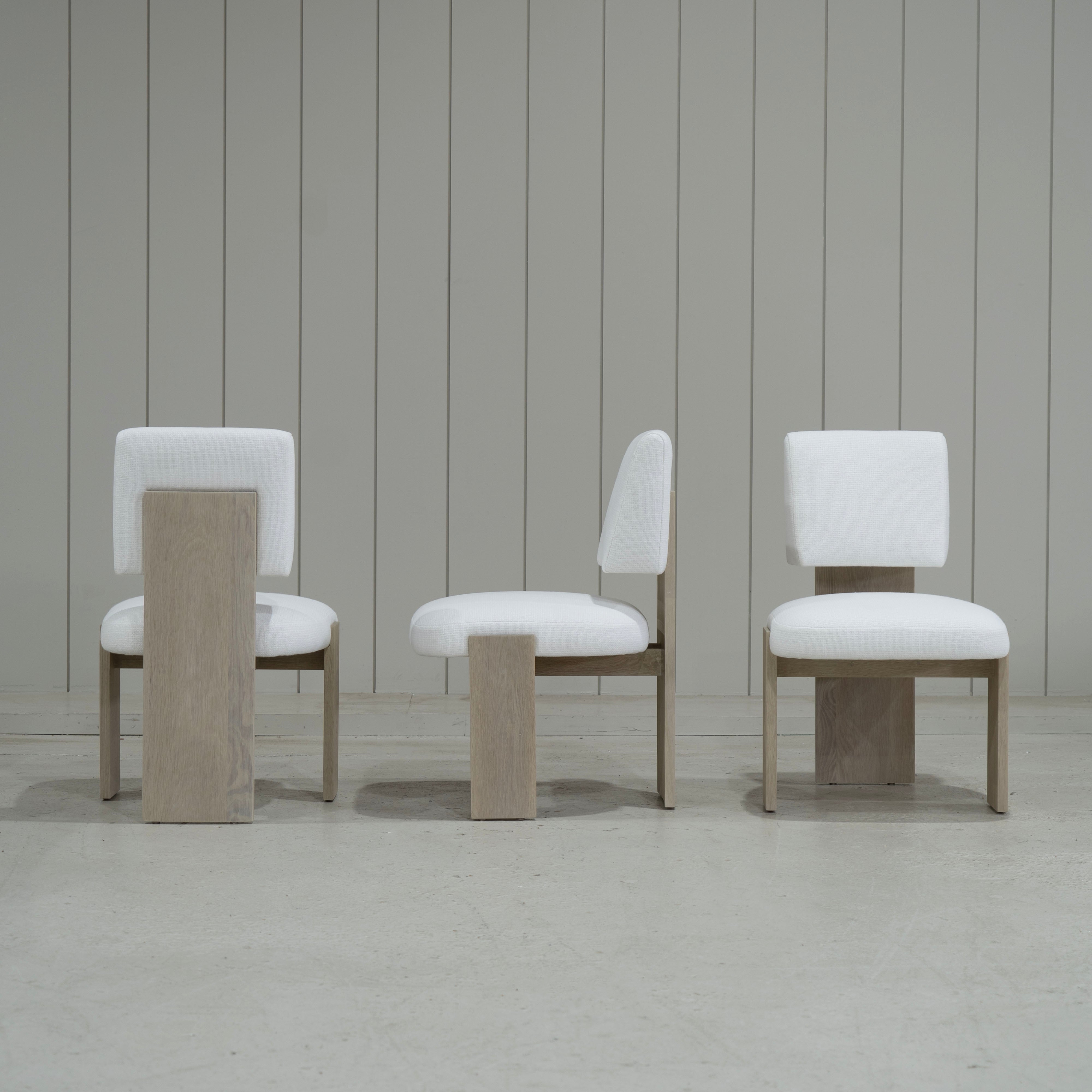 As Shown: in Lombard White. Oak finished in Mint White Natural.