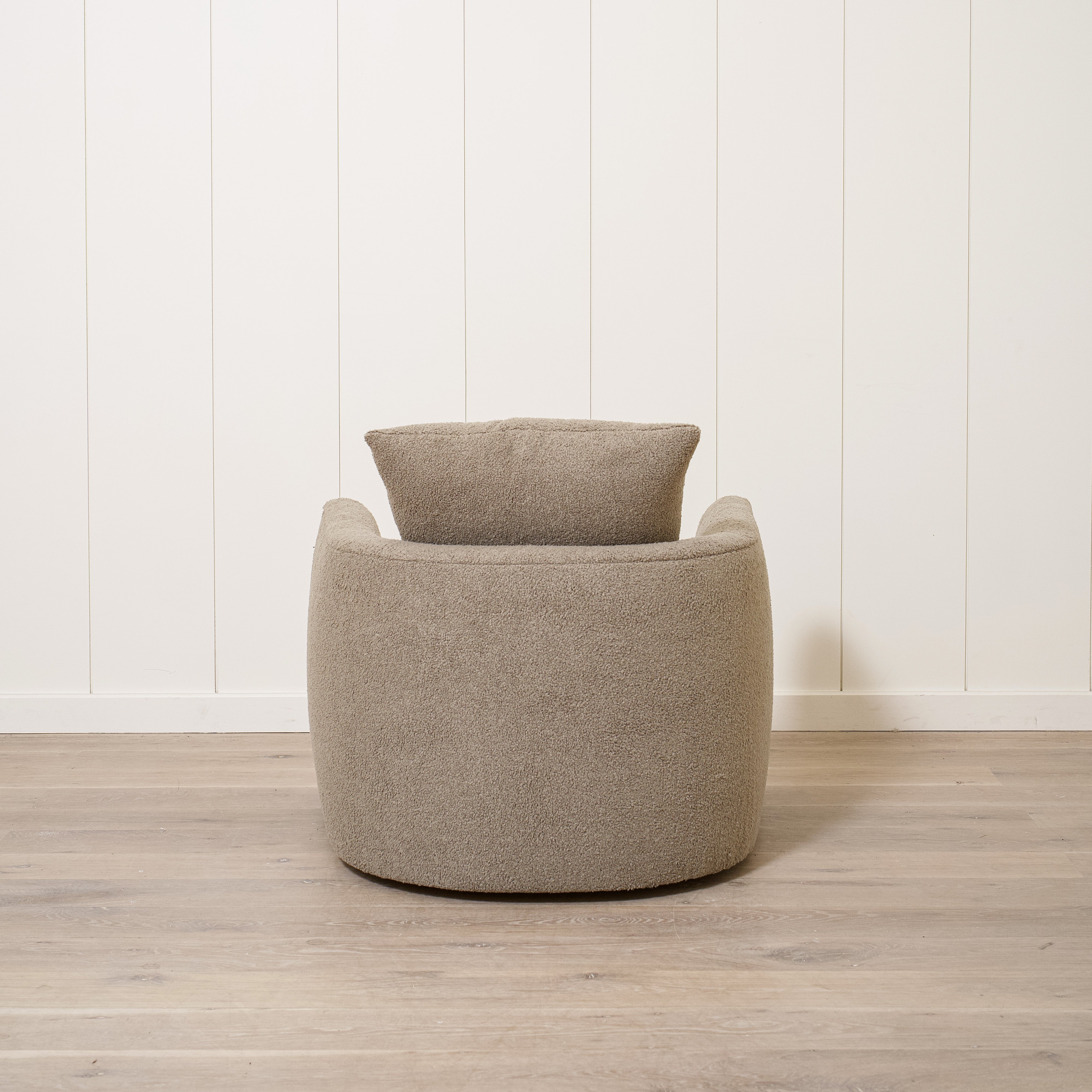 As Shown in Upholstered Peak Cocoa