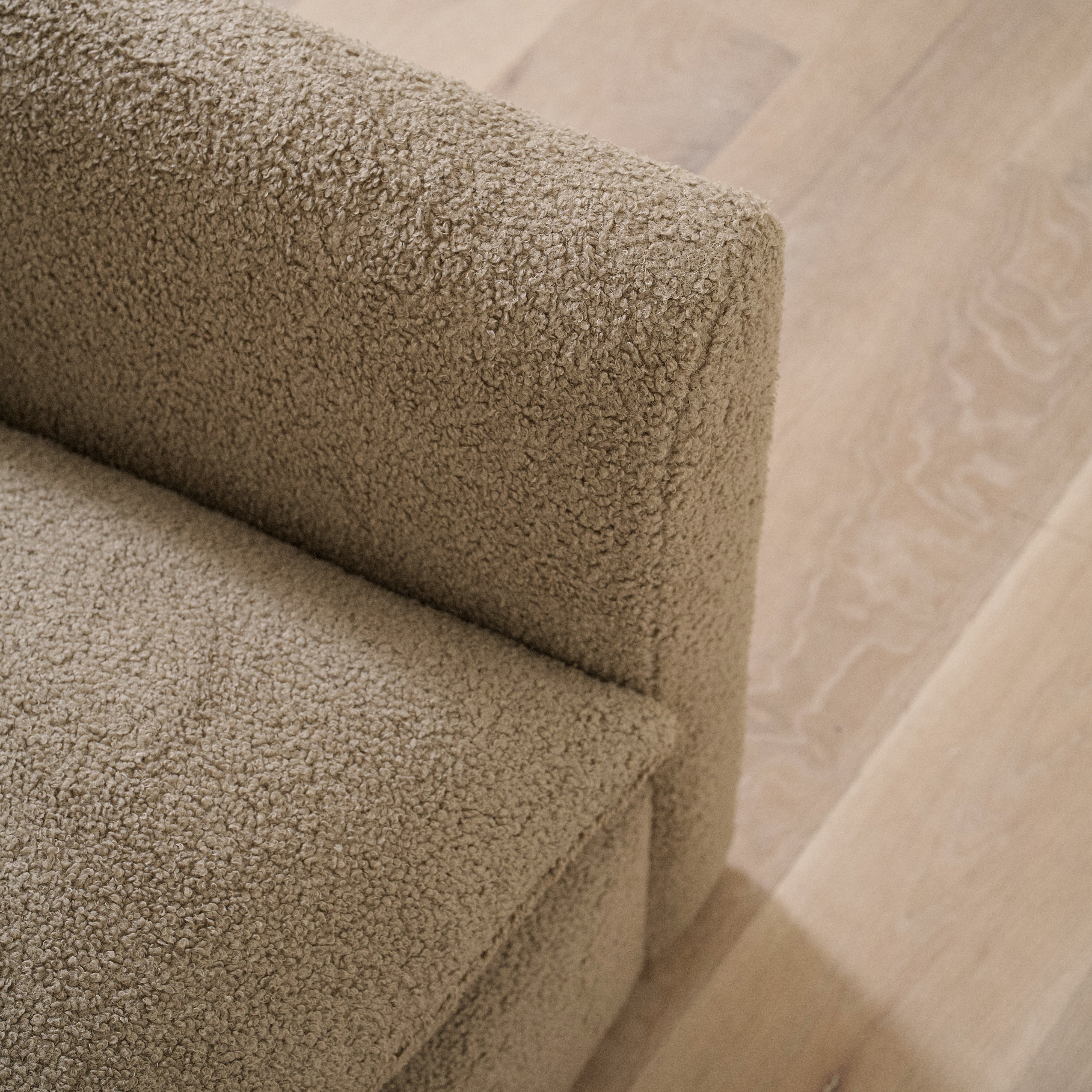 As Shown in Upholstered Peak Cocoa