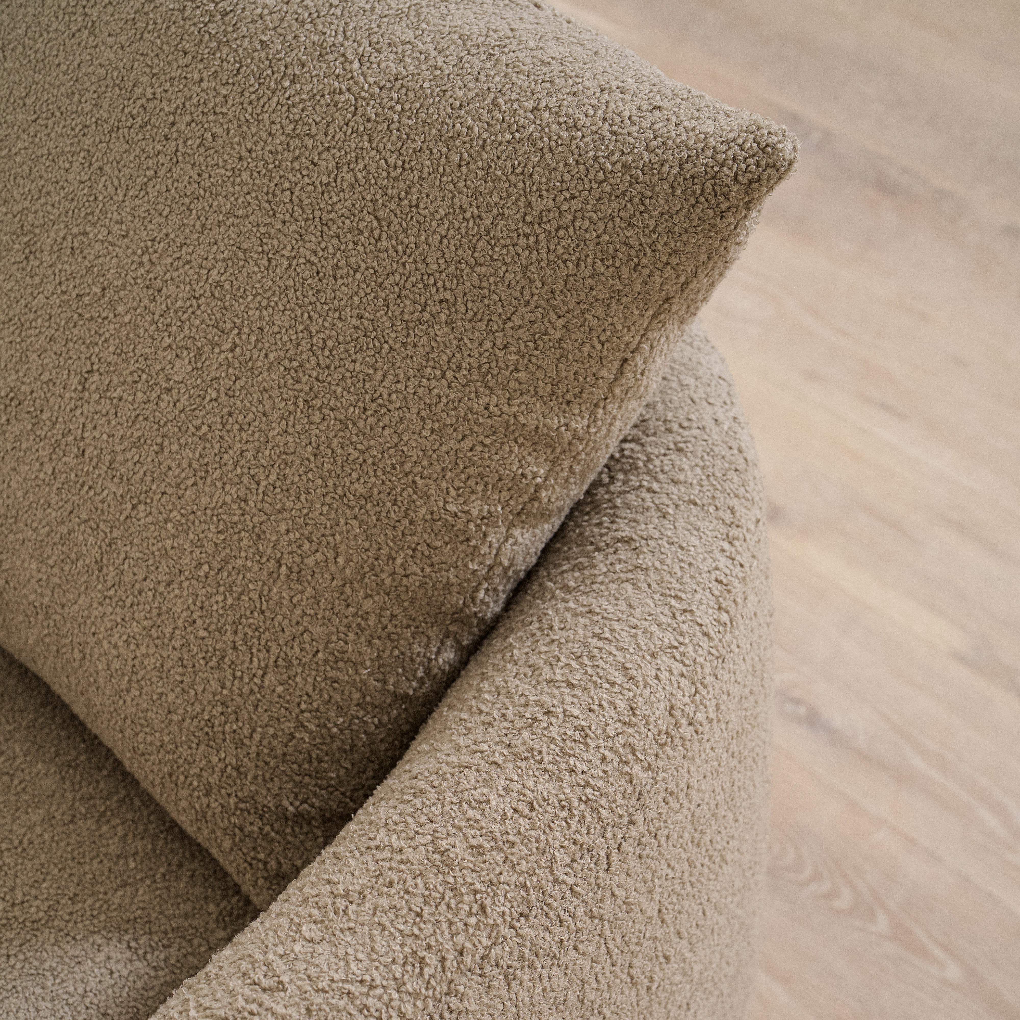 As Shown in Upholstered Peak Cocoa