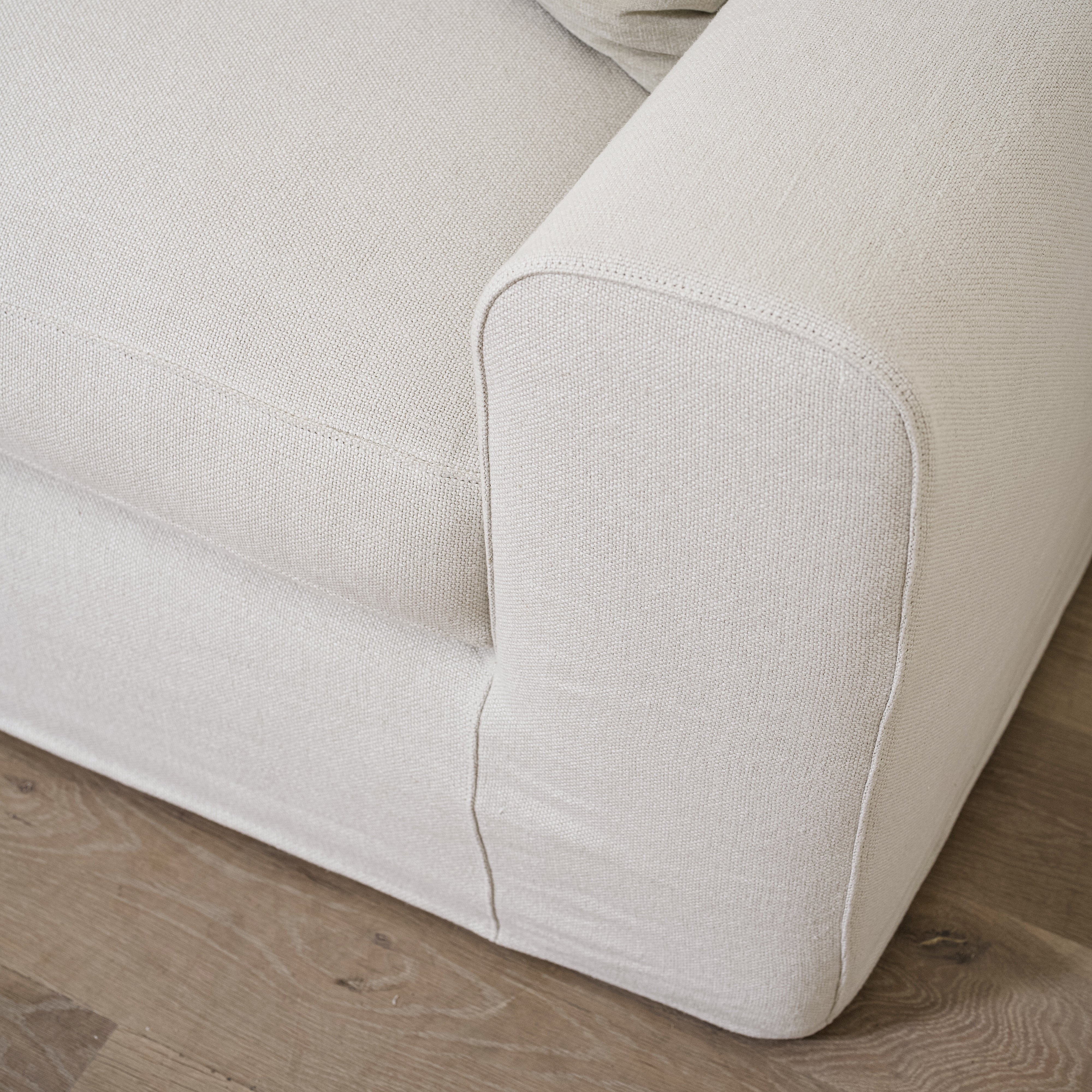 As Shown in Large, Slipcovered in Frame Natural