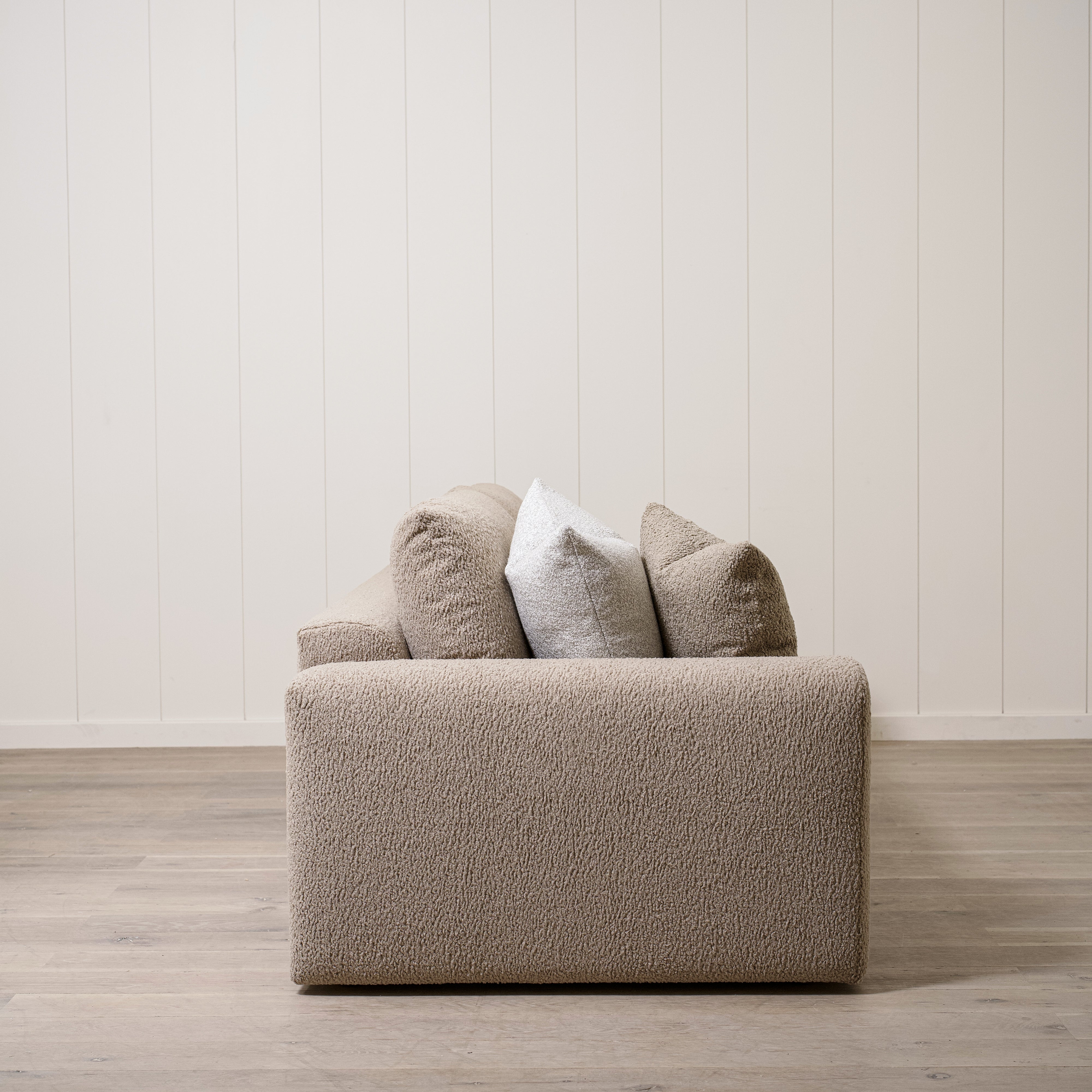 As Shown in Large, Upholstered in Sheepskin Toast