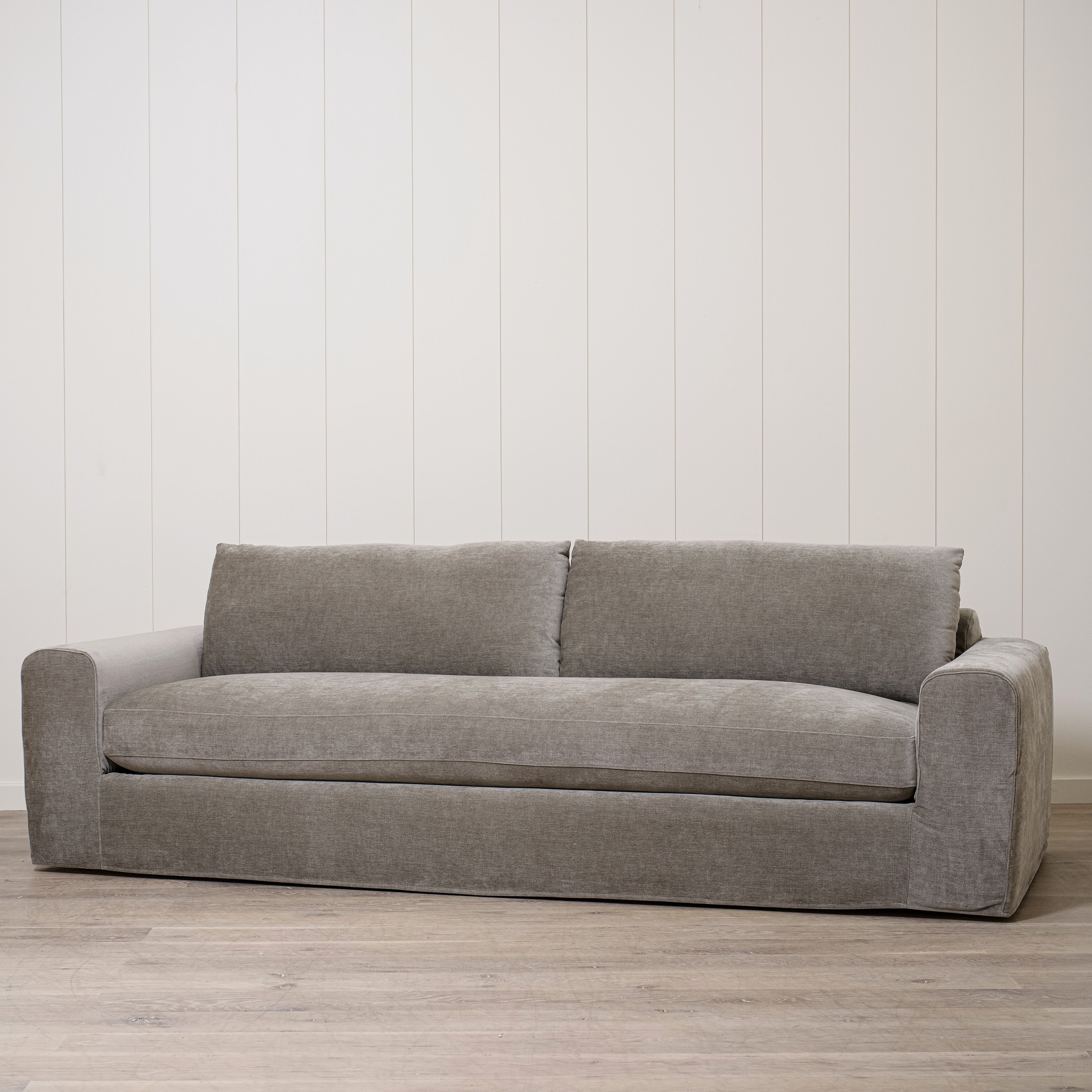 As Shown in Large, Slipcovered in Canyon Shale