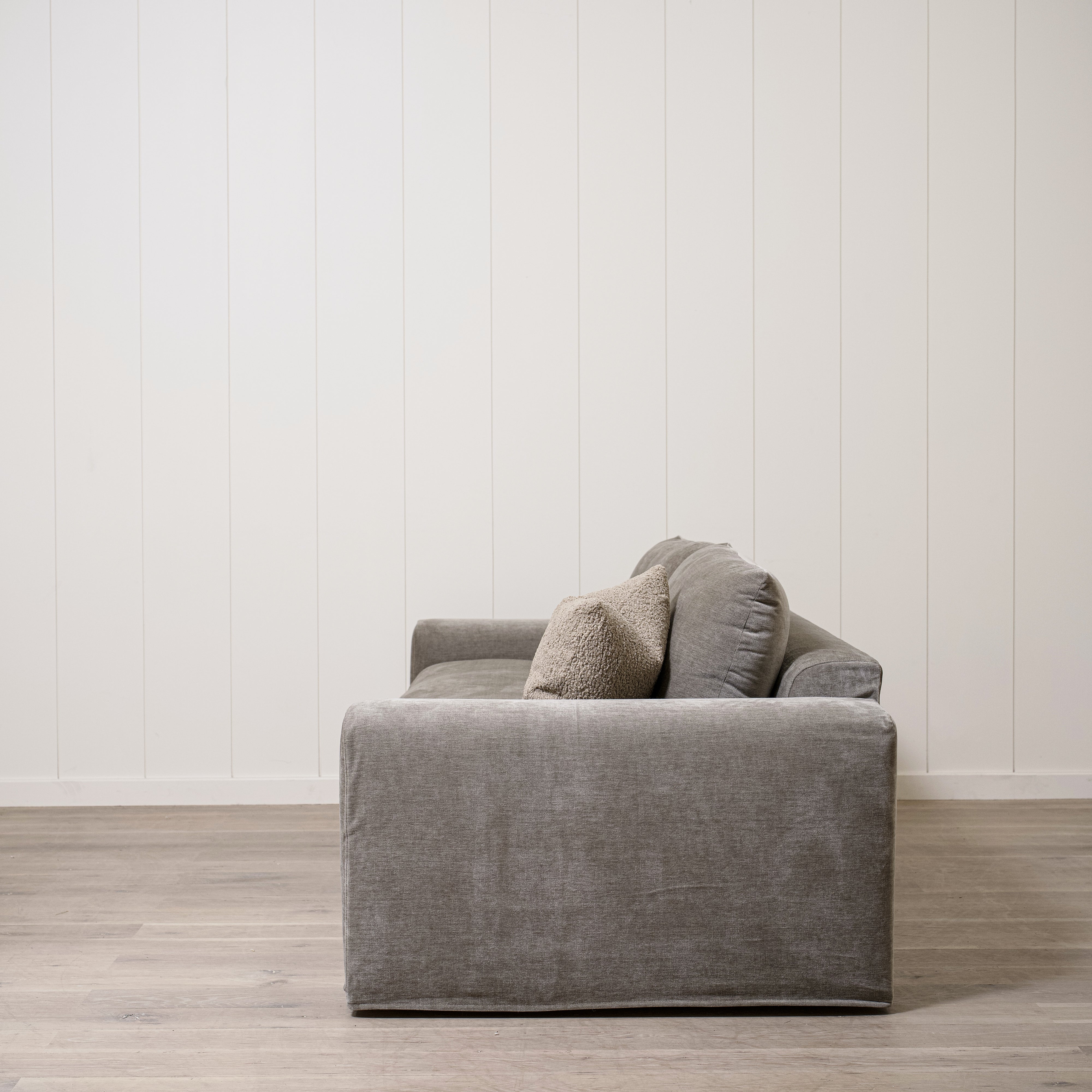 As Shown in Large, Slipcovered in Canyon Shale