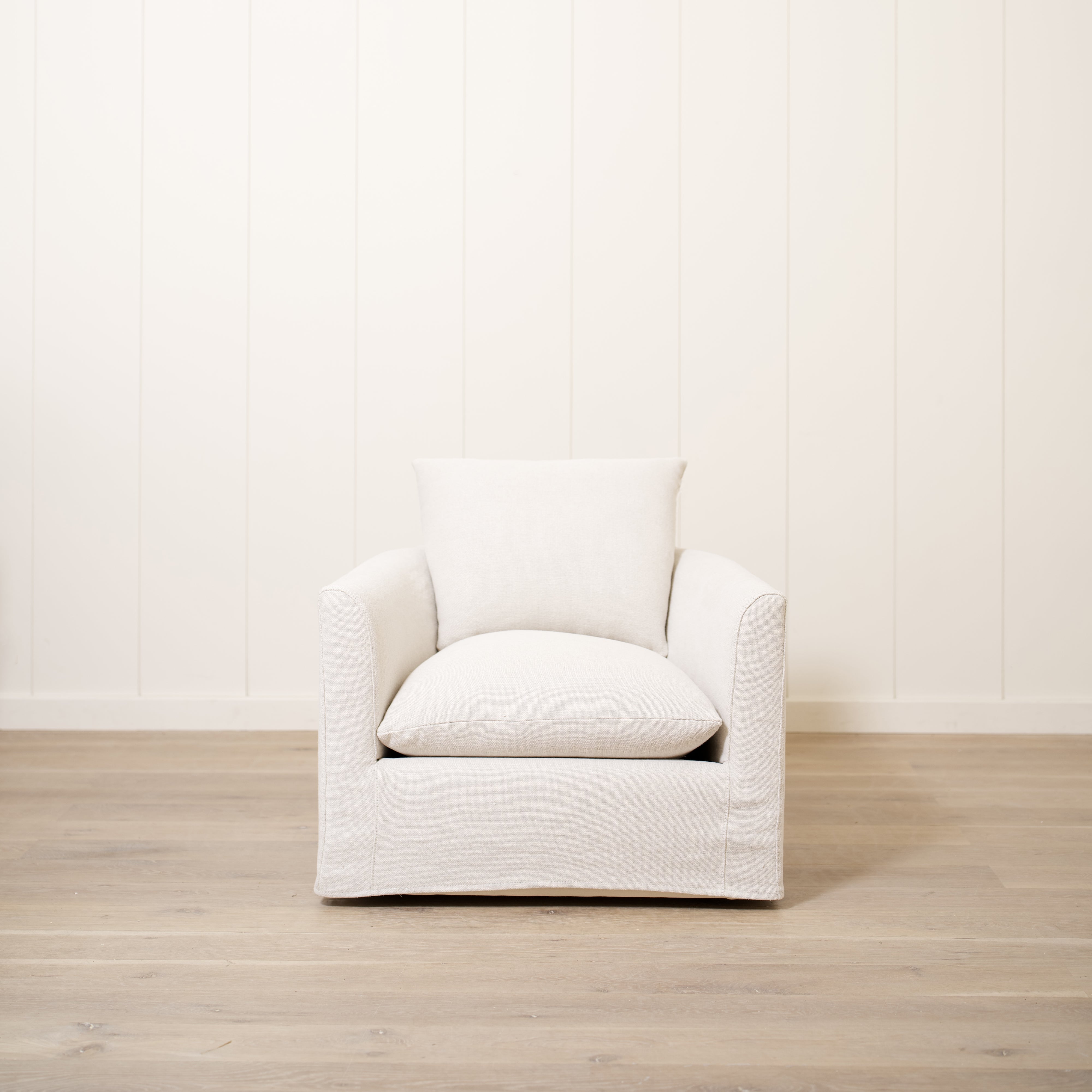 As Shown in Slipcovered Frame Natural