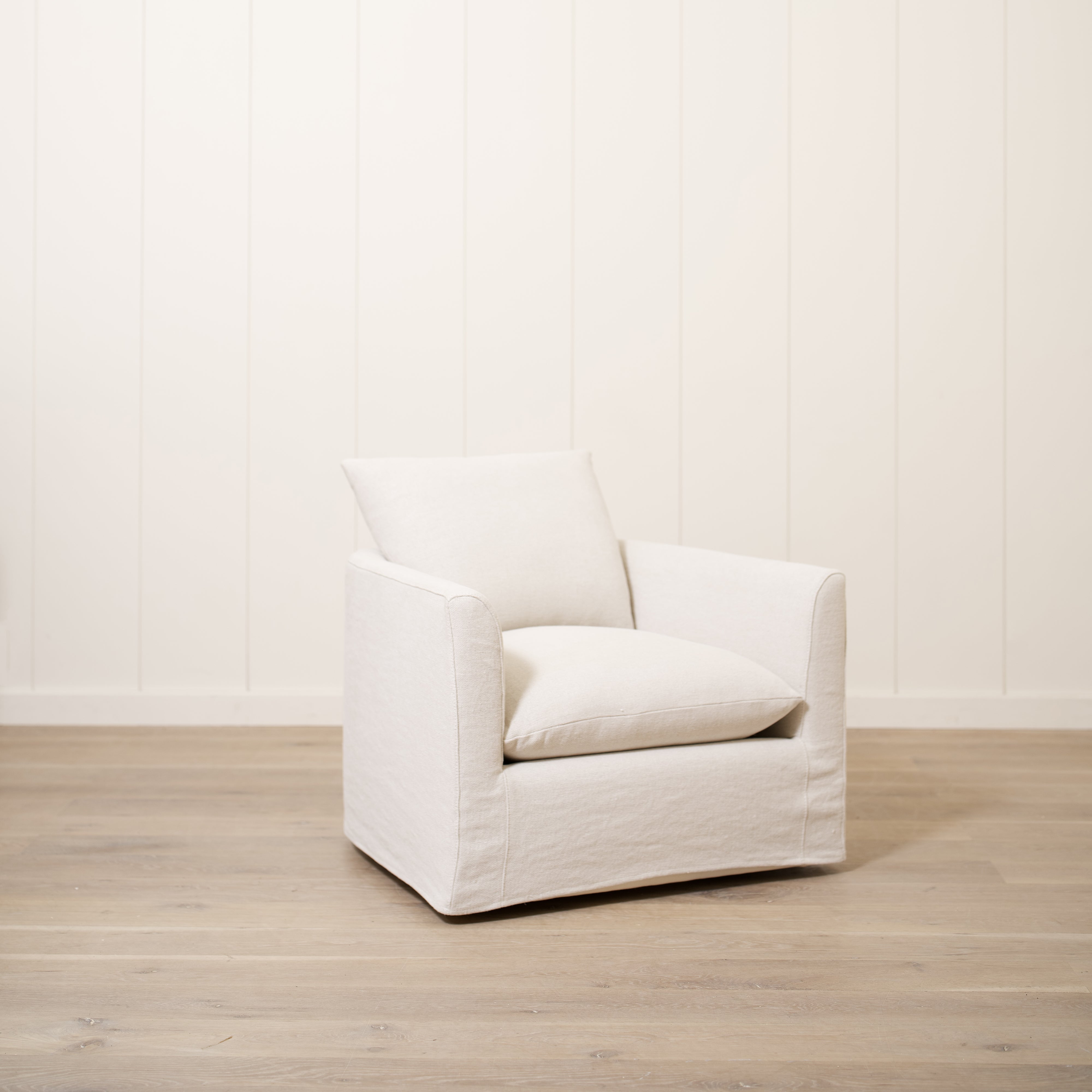 As Shown in Slipcovered Frame Natural