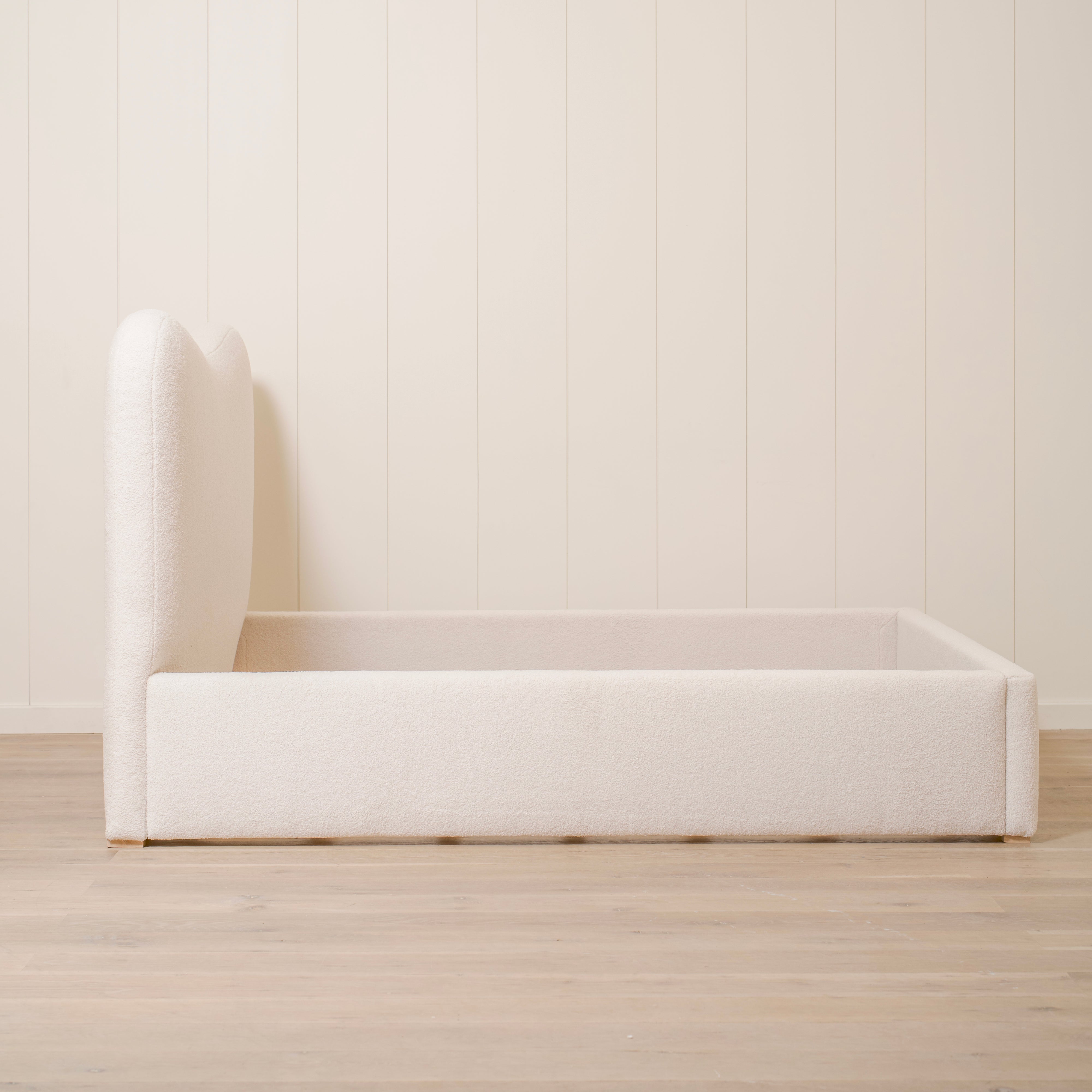 As Shown: Queen | Style: Upholstered | Fabric: Peak Ivory | Finish: N/A