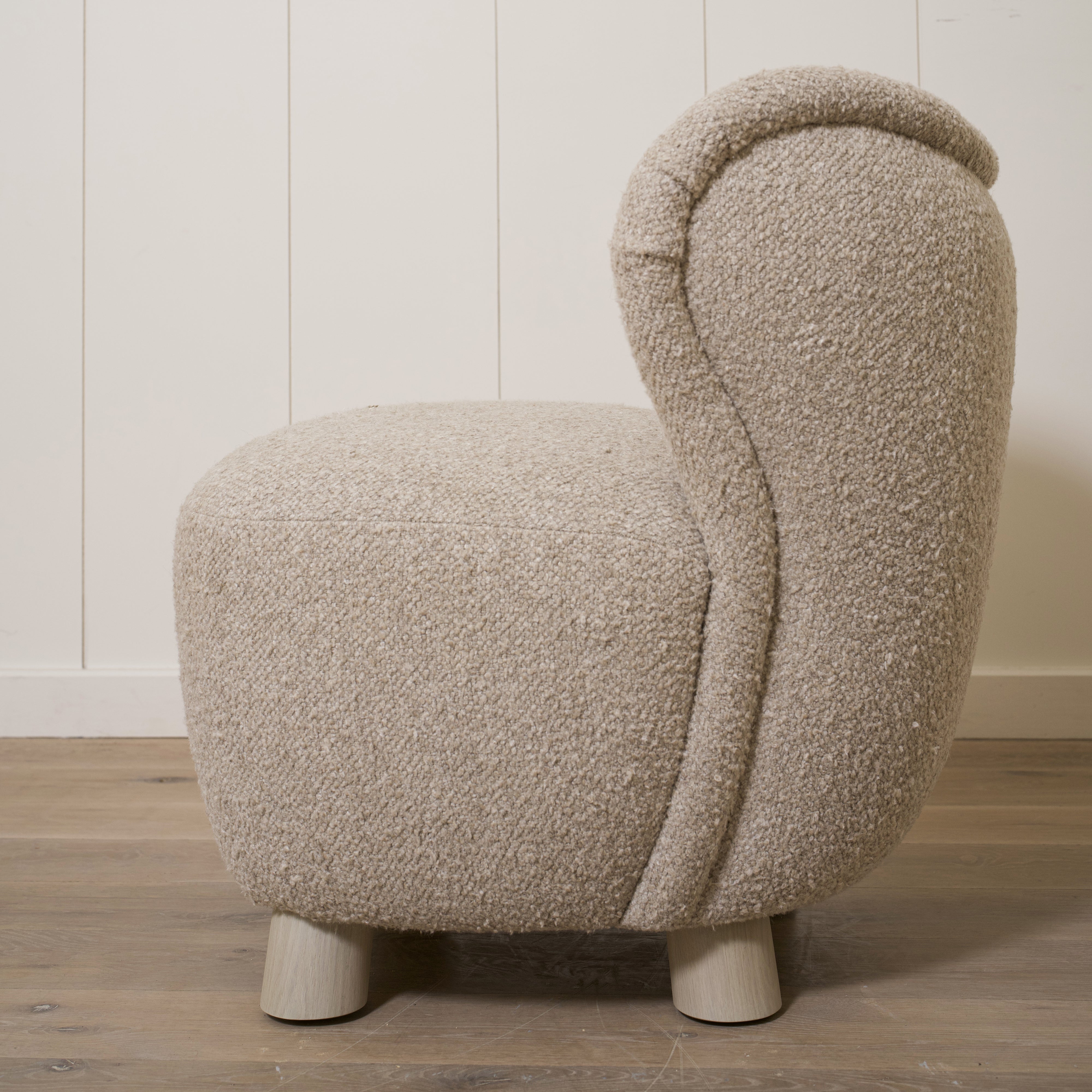 As Shown: 28"L x 29"D x 32.5"H | Style: Upholstered | Fabric: Berber Taupe | Finish: Sand