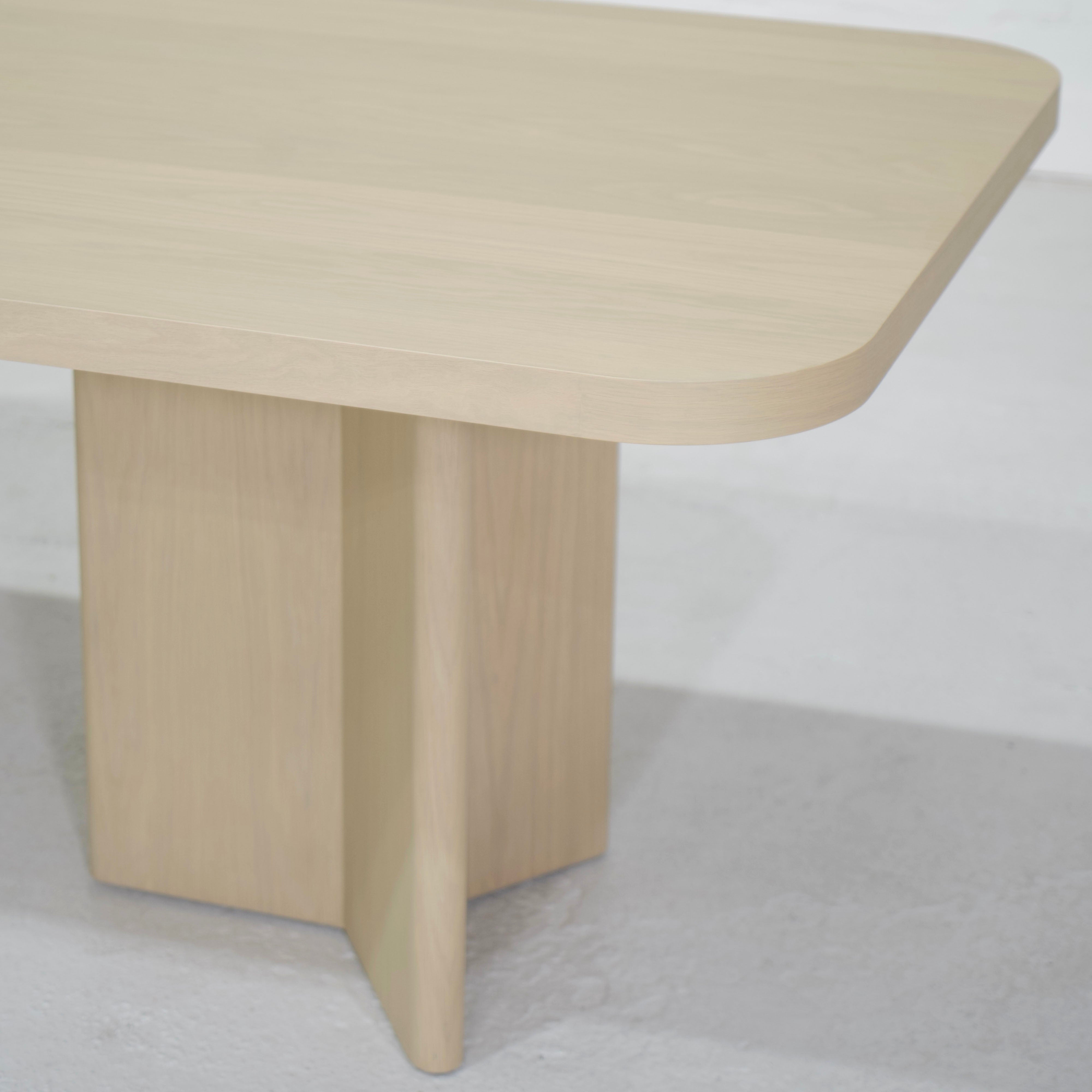 As Shown: in Mint White Natural finish.