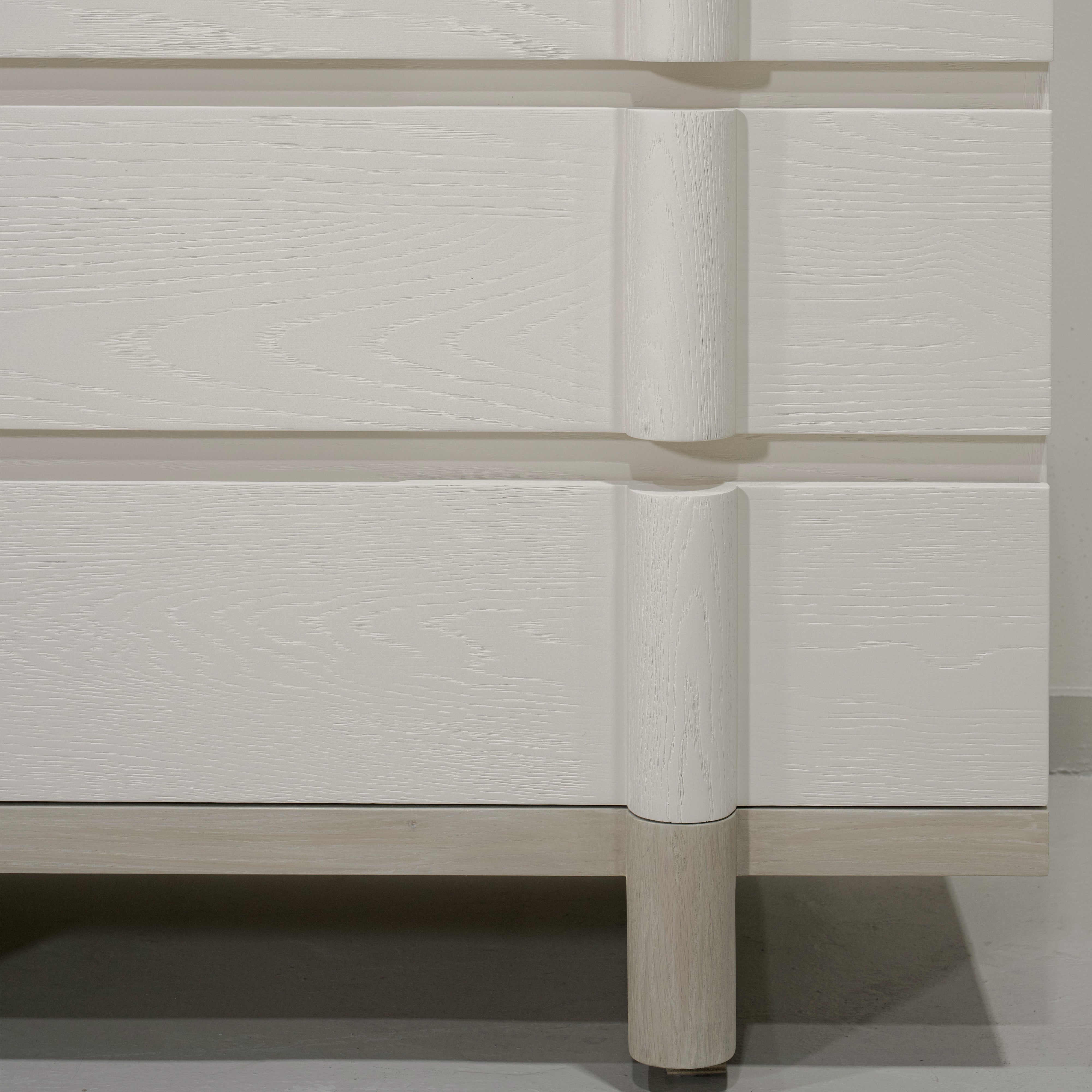 As Shown: Variant 1: (Body) Ash wire brushed in EdgeComb, (Base) Oak stained in Shell