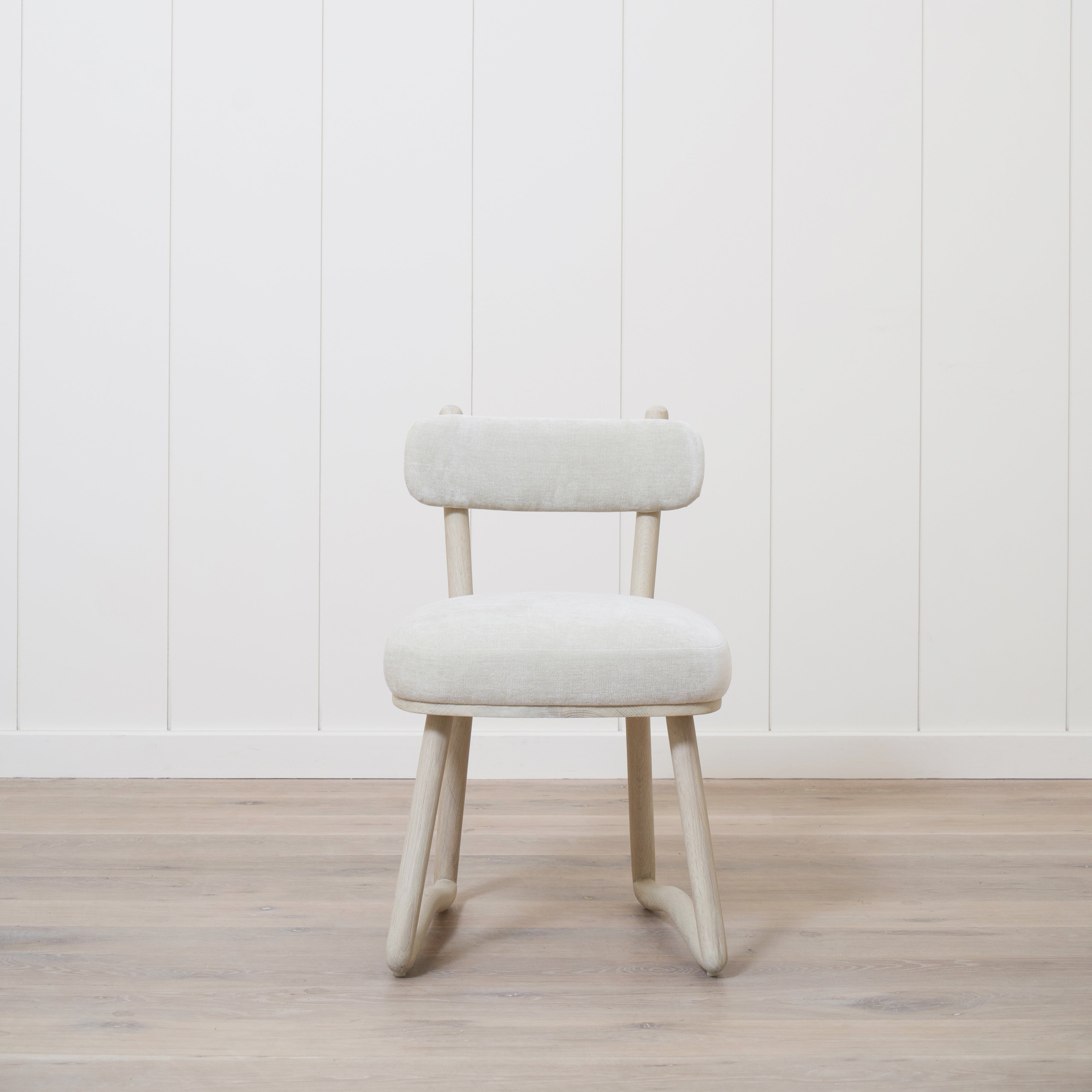 As Shown: Fabric - Canyon Dune, Finish - Nordic White