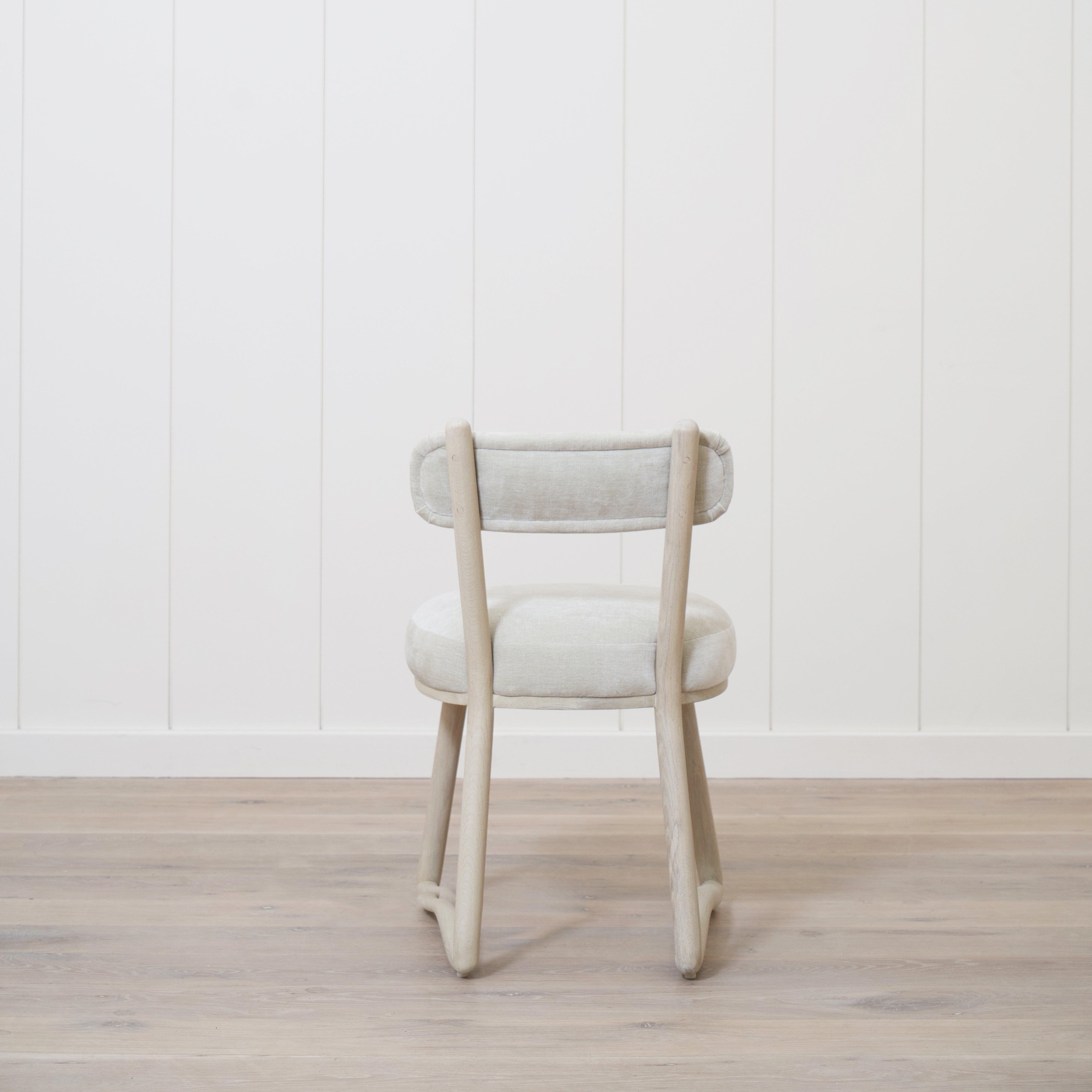 As Shown: Fabric - Canyon Dune, Finish - Nordic White