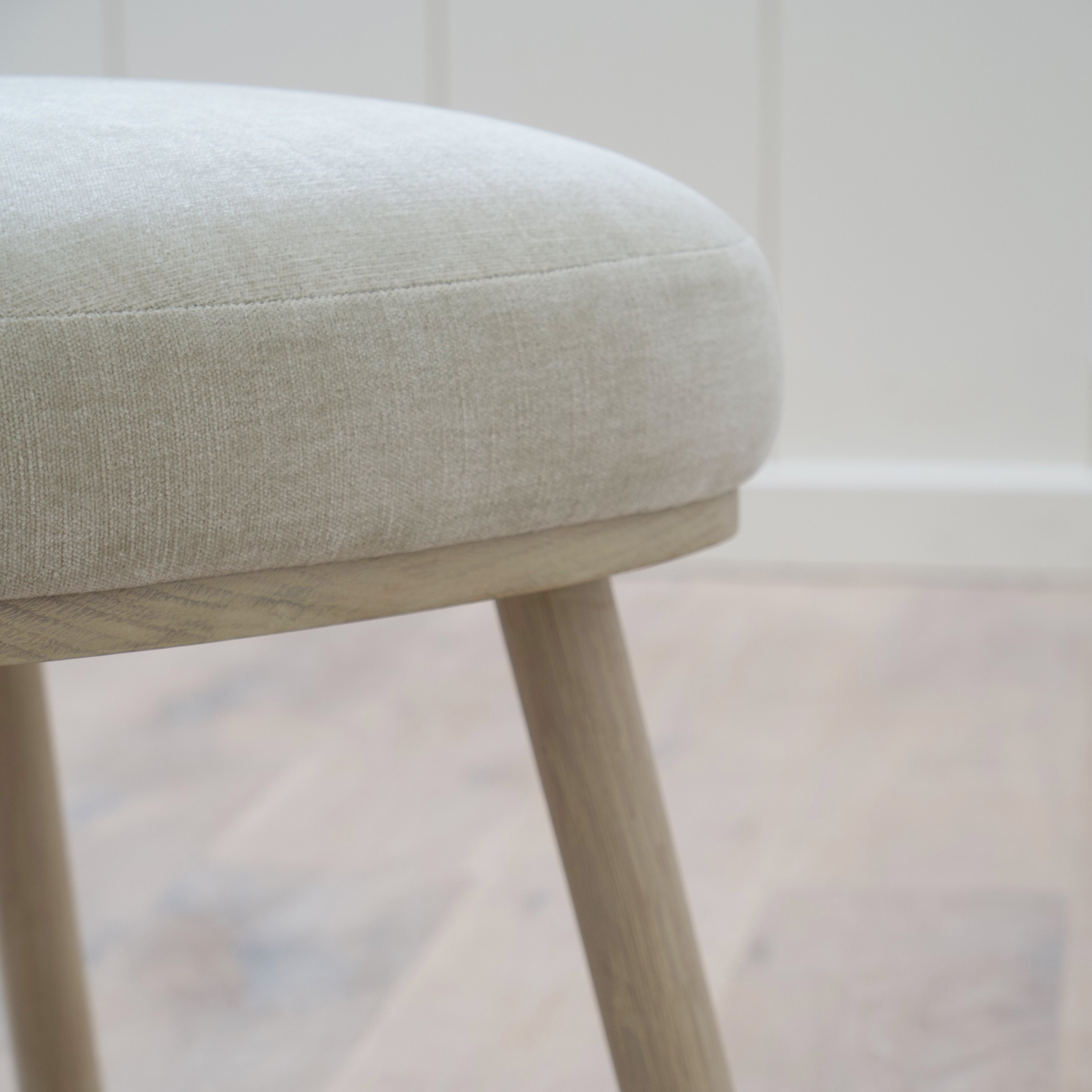 As Shown: Fabric - Canyon Dune, Finish - Nordic White