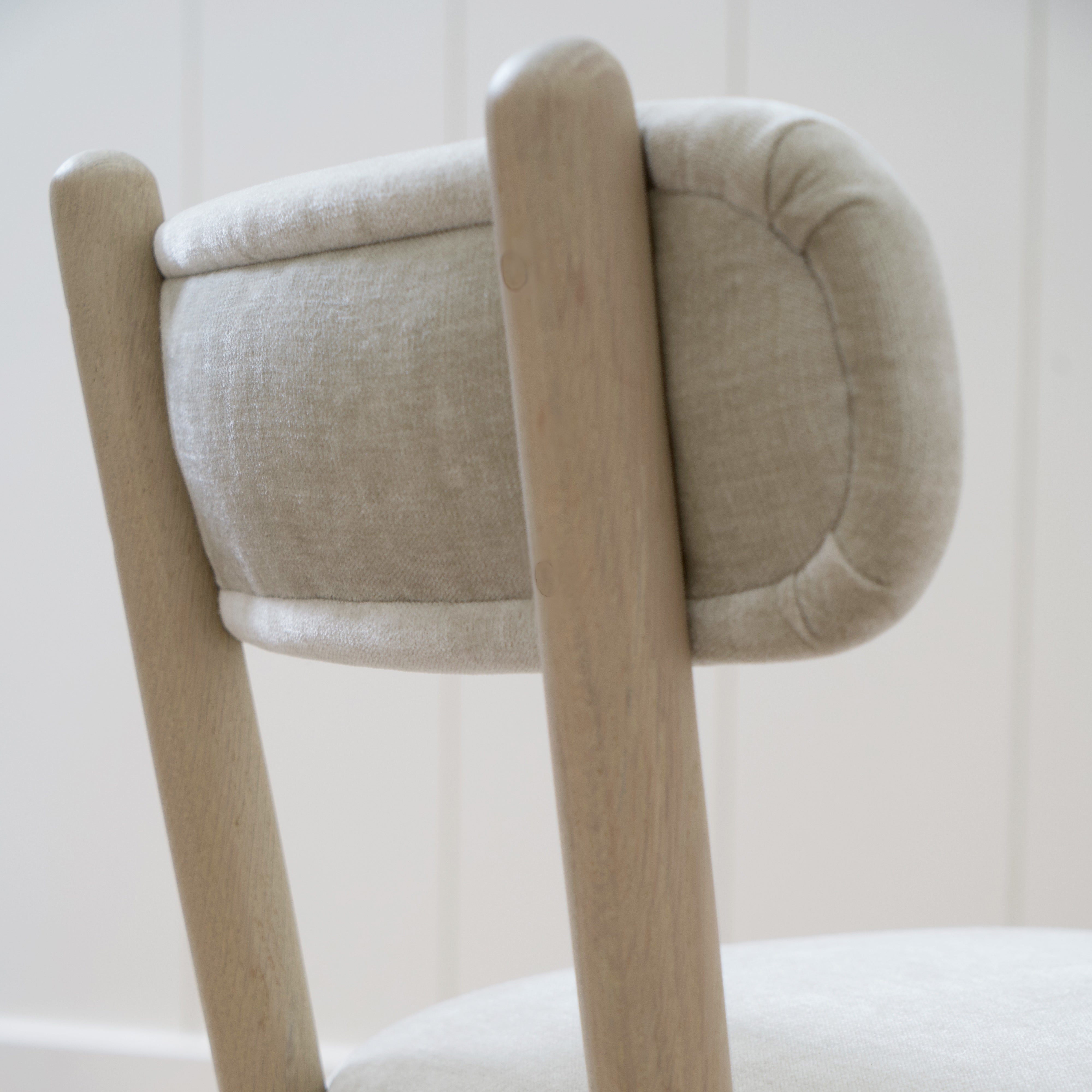 As Shown: Fabric - Canyon Dune, Finish - Nordic White