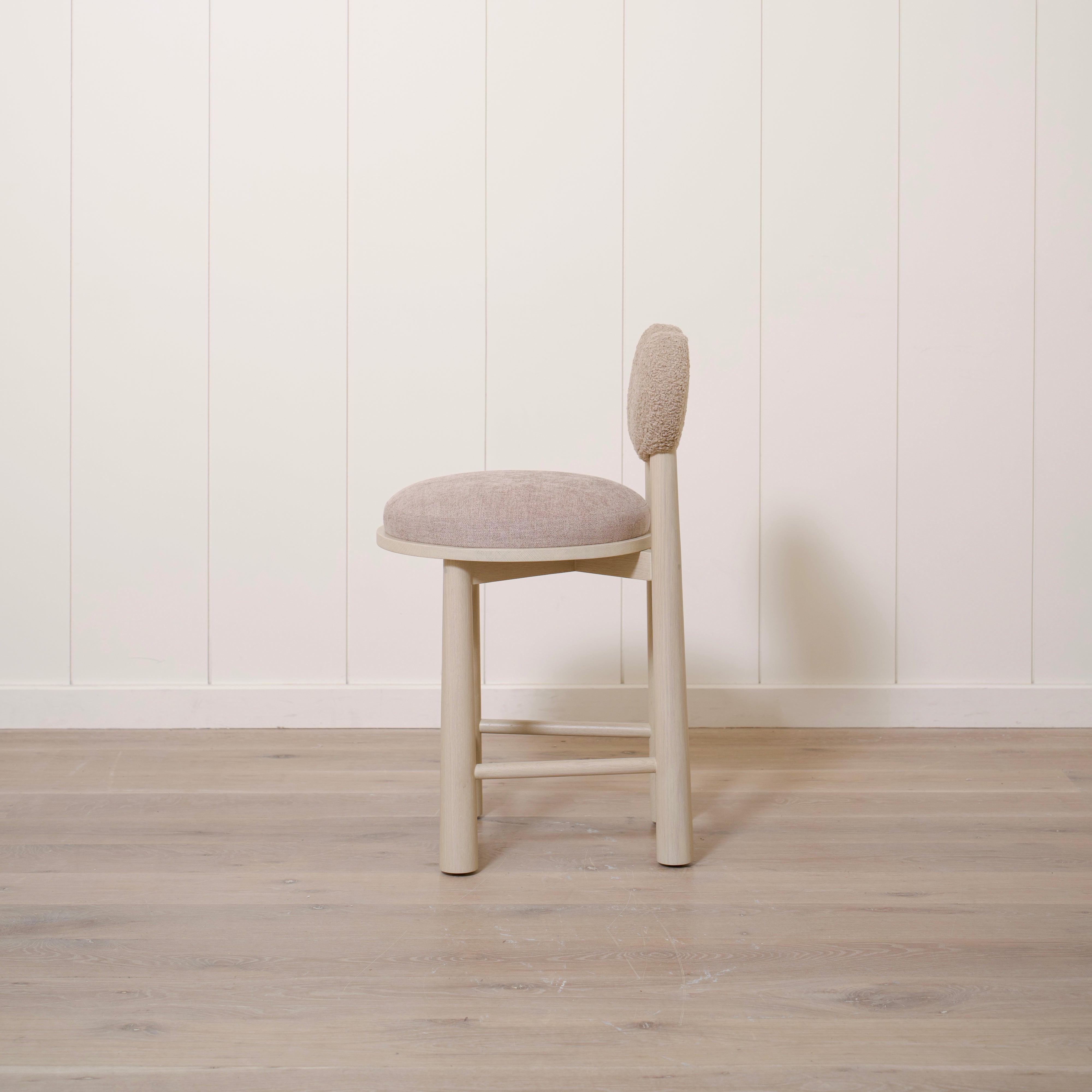 As Shown: Fabric: Sheepskin Toast (Back), Sawyer Wheat(Seat) | Finish: Sand