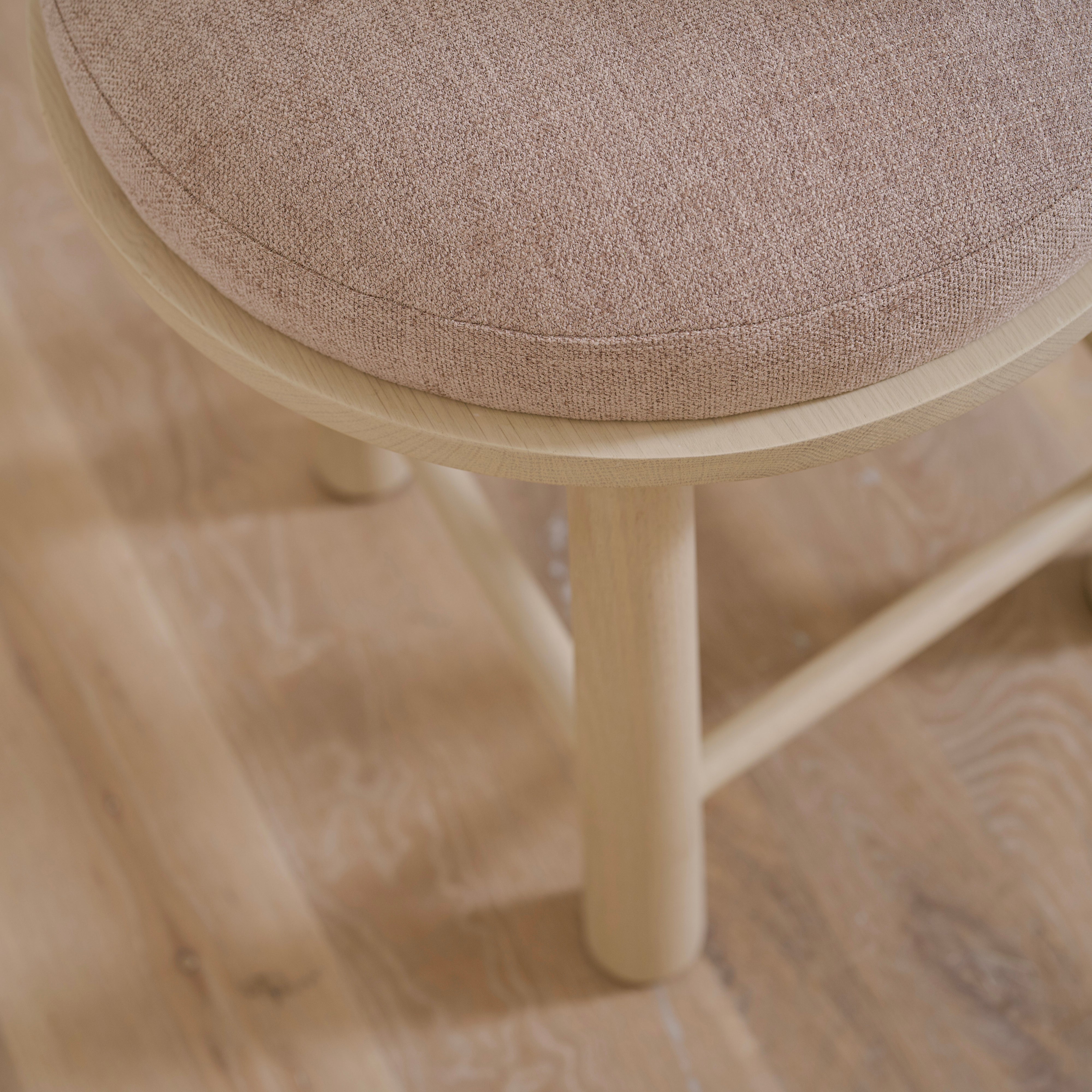 As Shown: Fabric: Sheepskin Toast (Back), Sawyer Wheat(Seat) | Finish: Sand