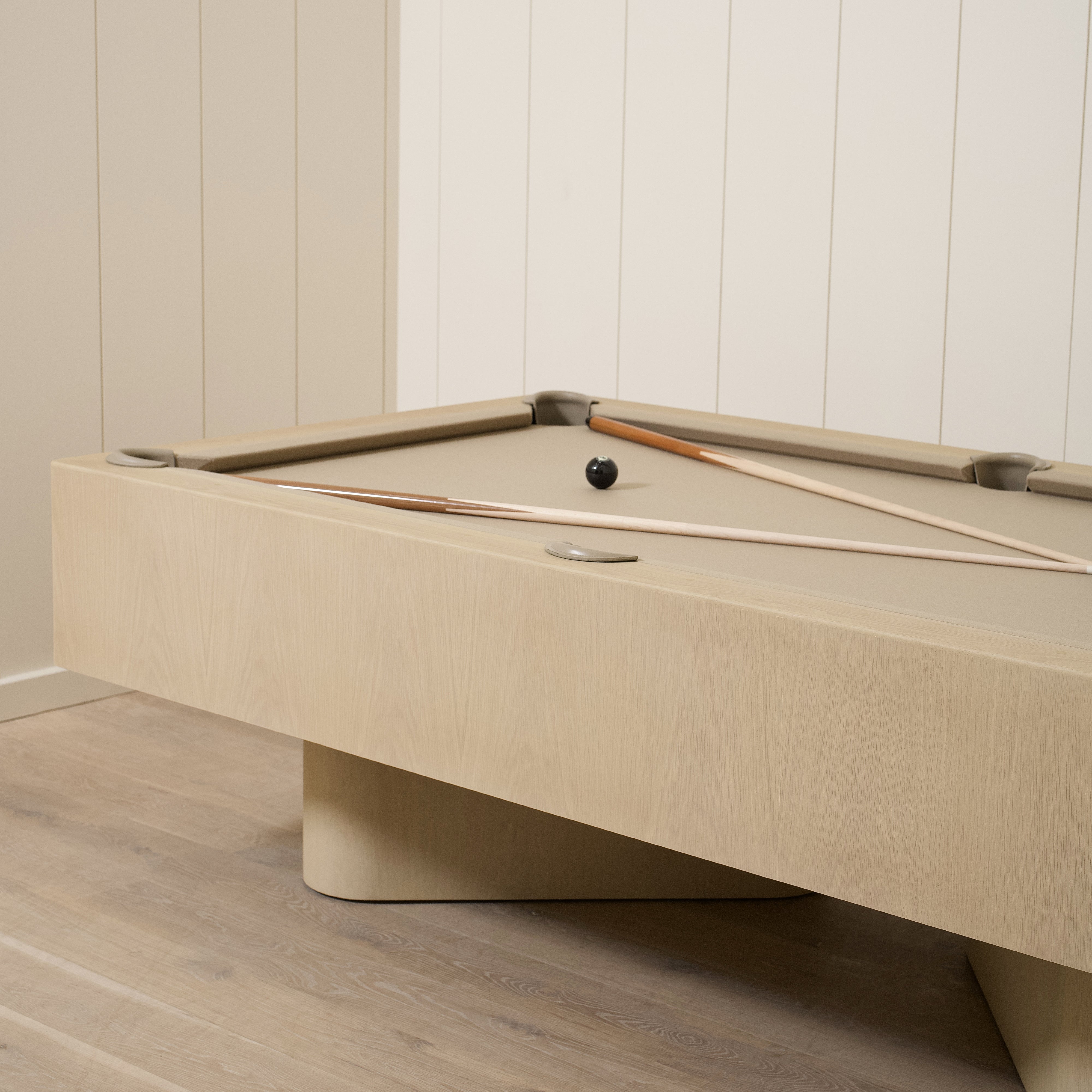 As Shown: 84”L x 65”D x 32.5”H | Felt: Khaki | Pockets: Beige | Finish: Sand