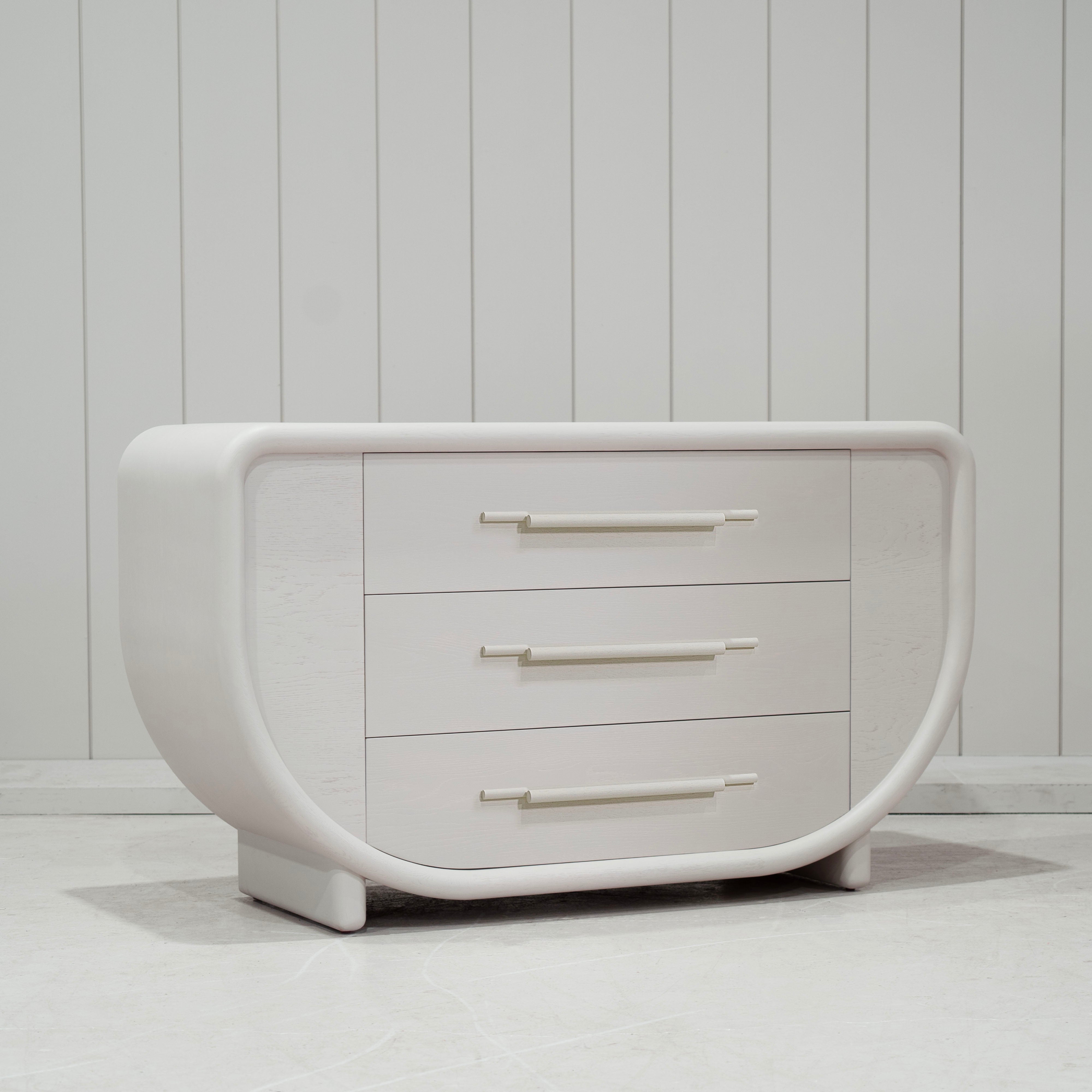 As Shown: 56"W x 22"D x 36"H | Material: Solid Ash | Finish: Wire Brushed Edgecomb Grey