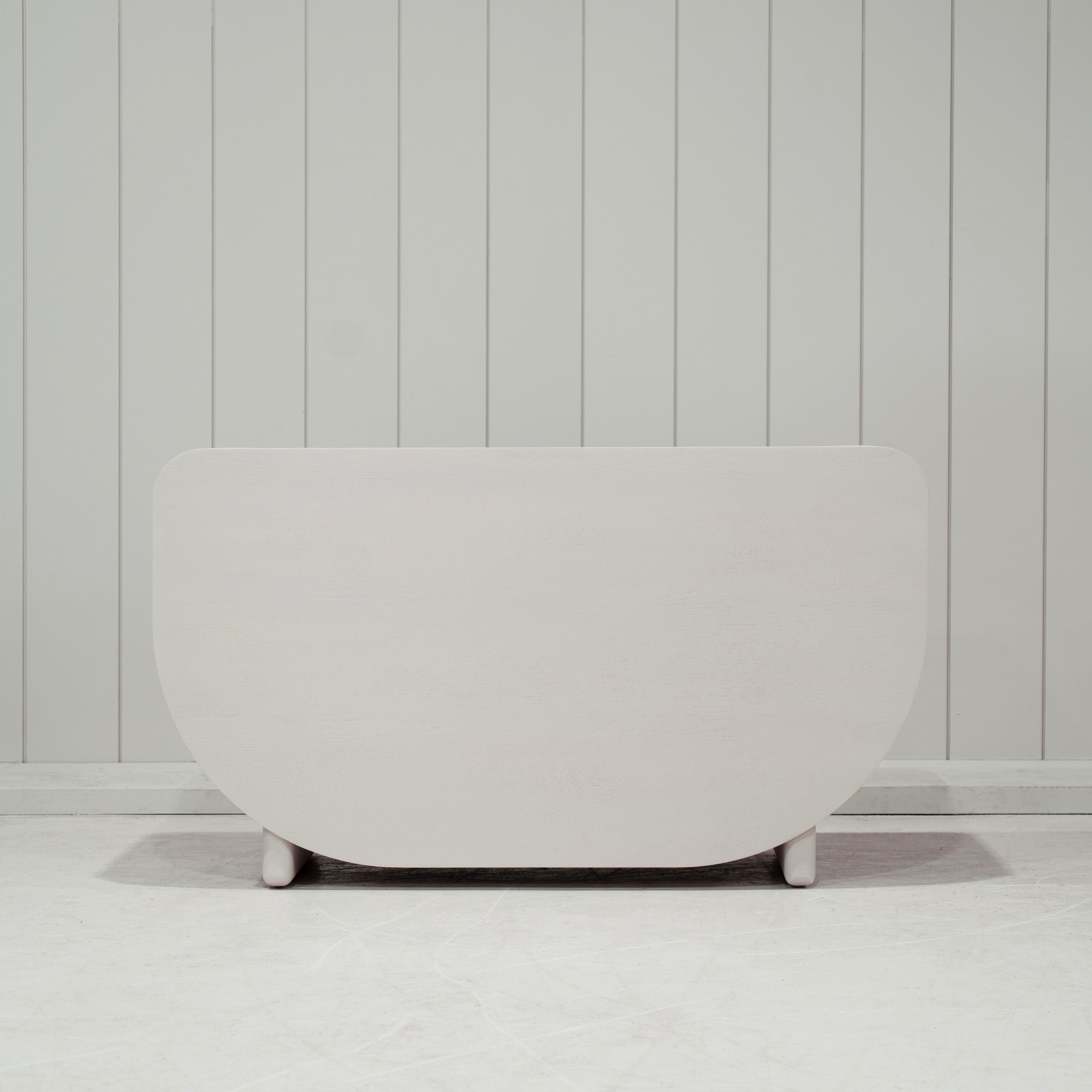 As Shown: 56"W x 22"D x 36"H | Material: Solid Ash | Finish: Wire Brushed Edgecomb Grey