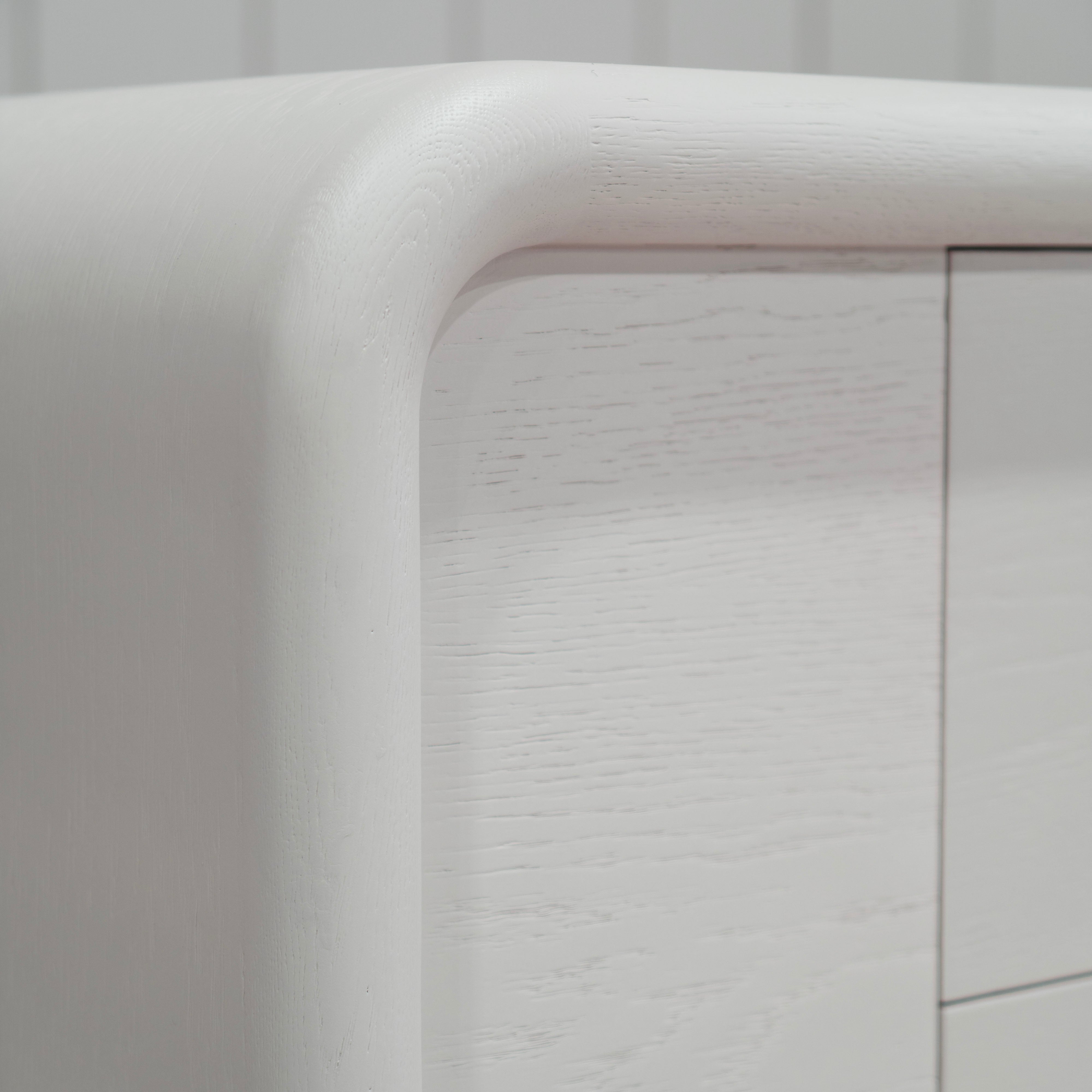 As Shown: 56"W x 22"D x 36"H | Material: Solid Ash | Finish: Wire Brushed Edgecomb Grey