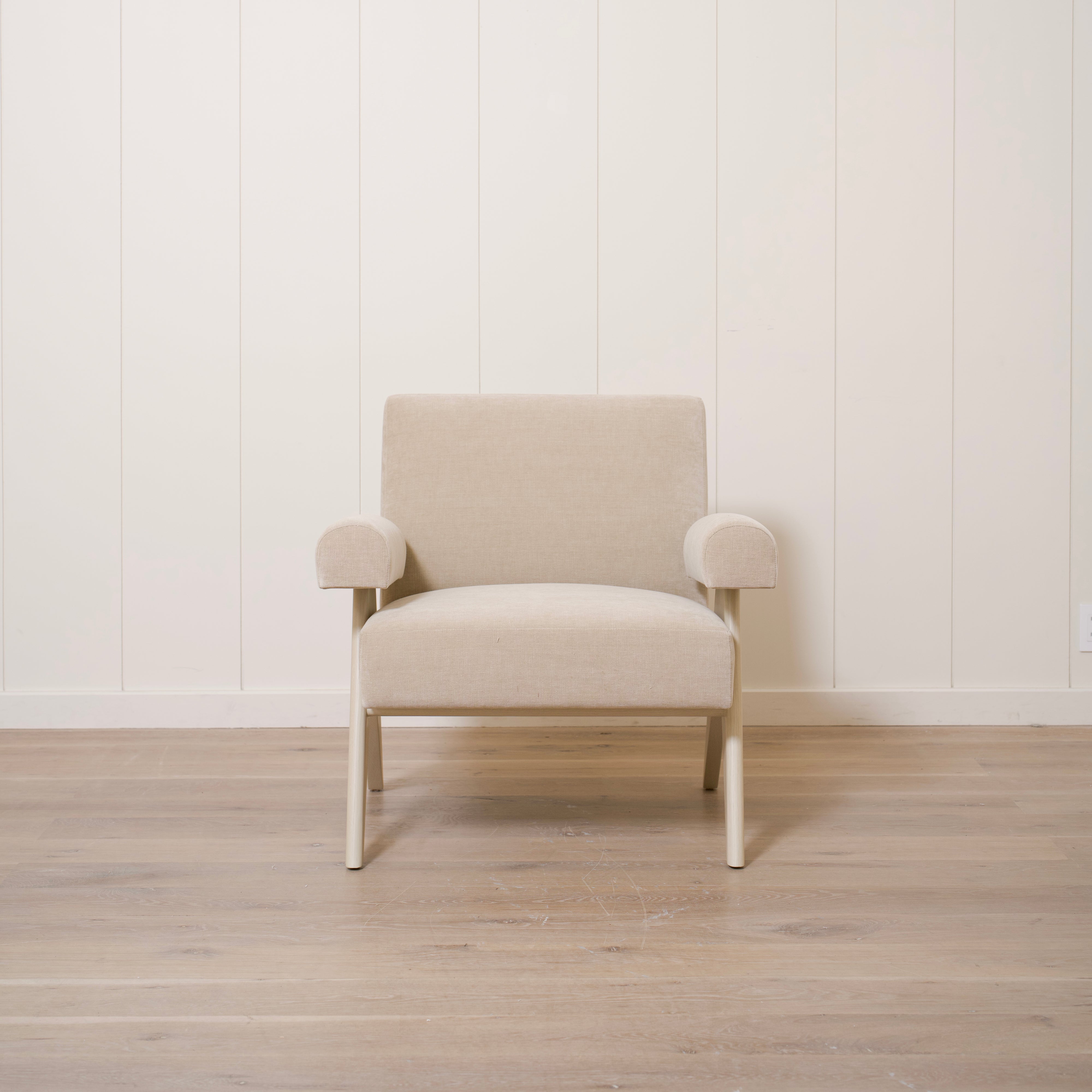 As Shown: Upholstered | Fabric: Canyon Sand | Finish: Sand