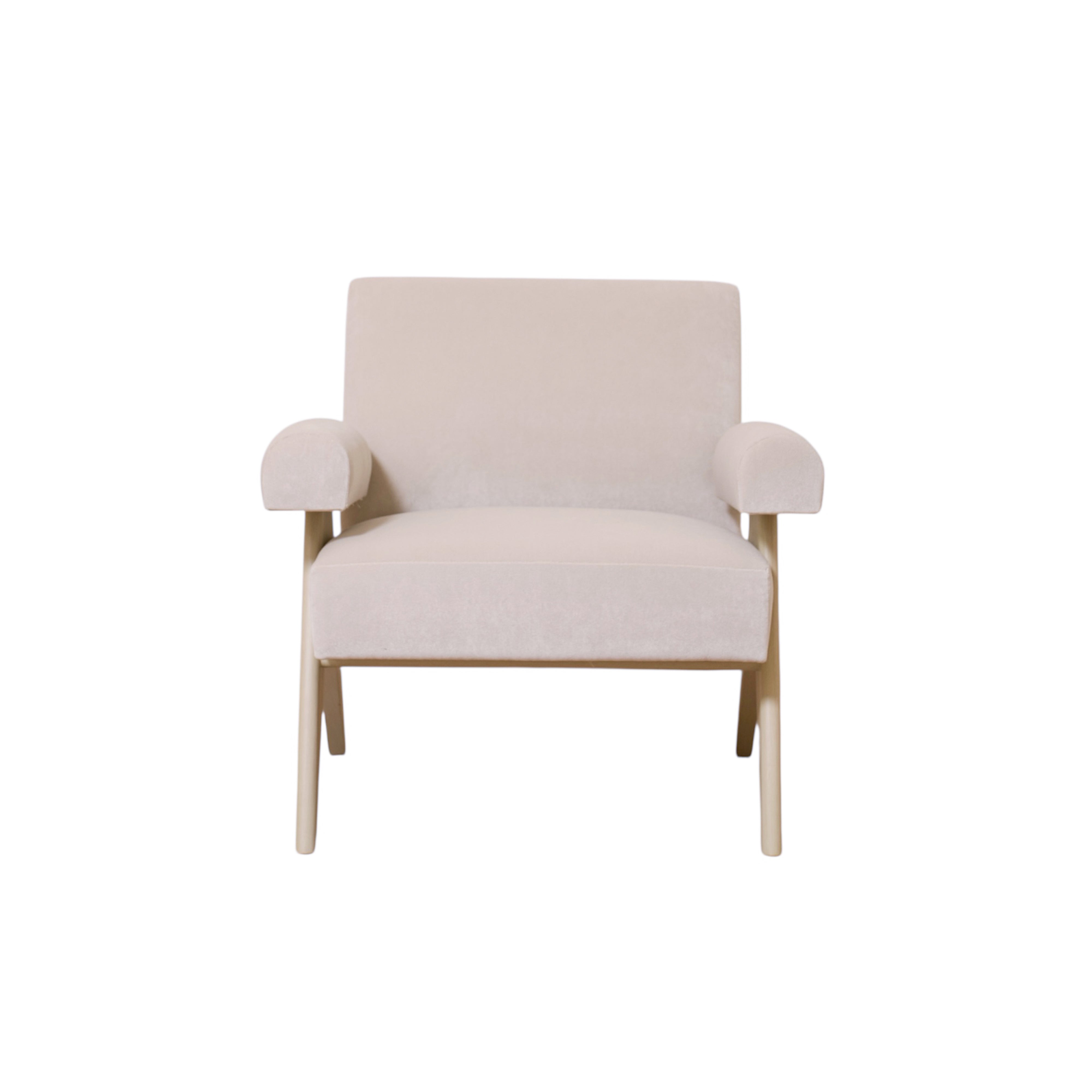 As Shown: Upholstered | Fabric: Sky Linen | Finish: Sand