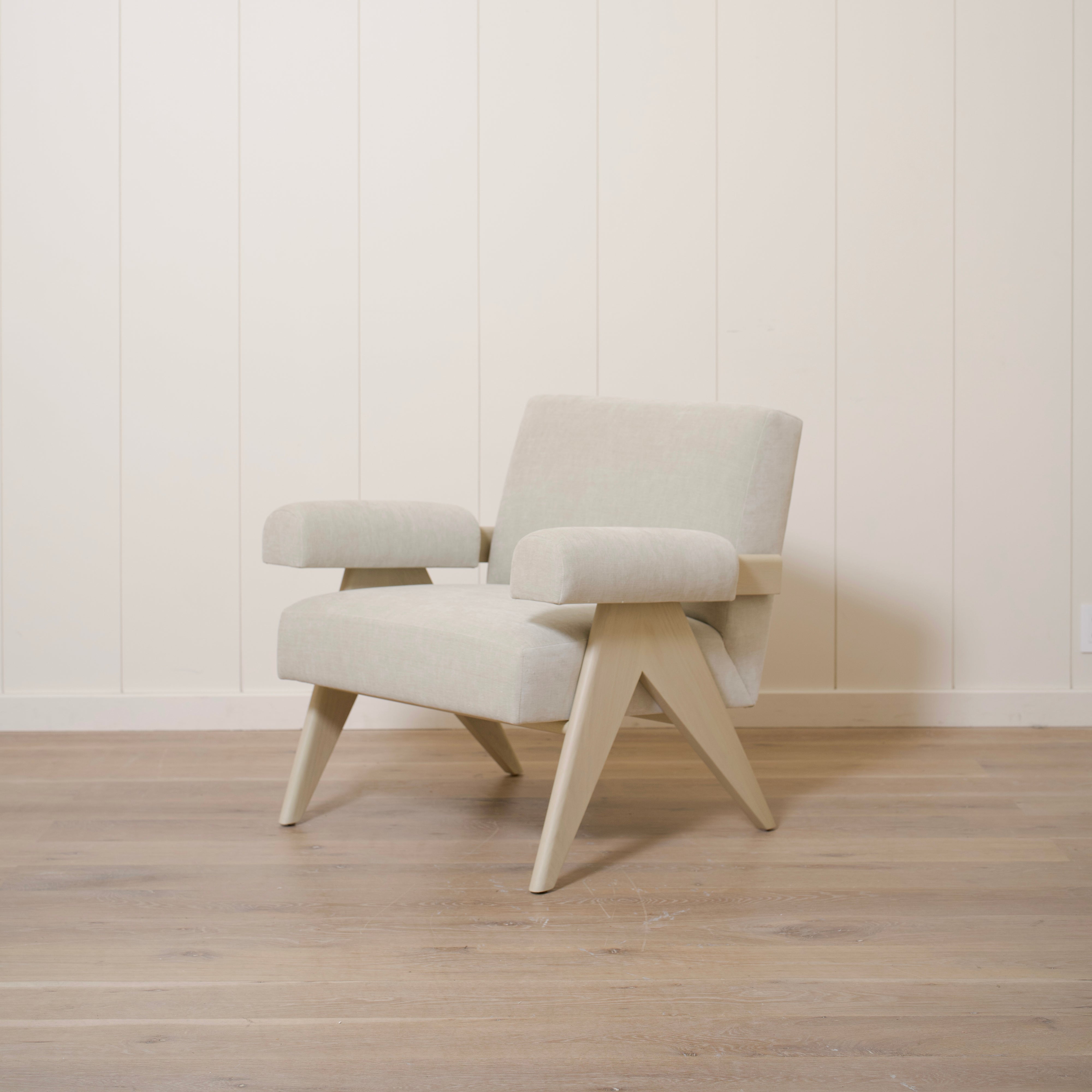 As Shown: Upholstered | Fabric: Canyon Dune | Finish: Sand