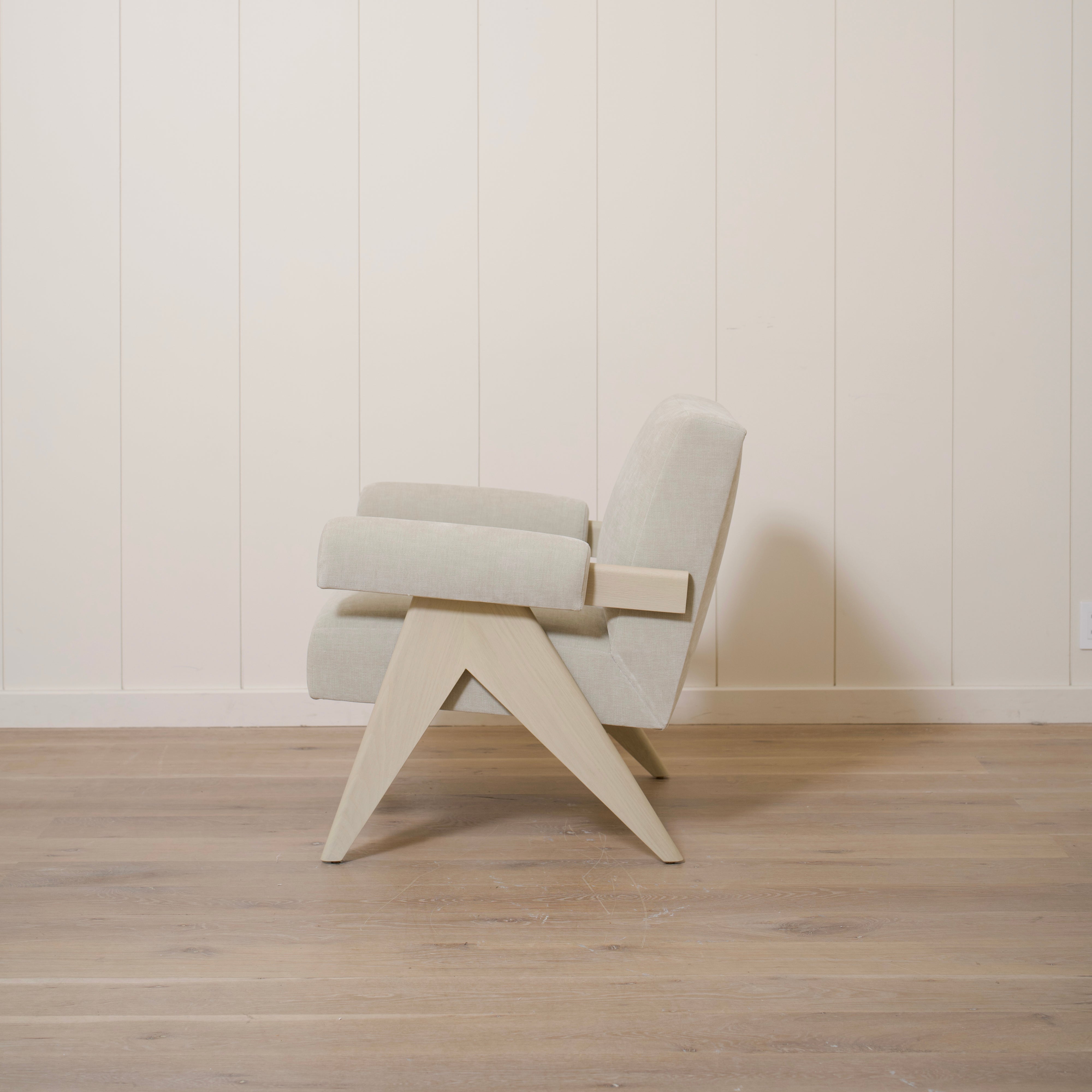 As Shown: Upholstered | Fabric: Canyon Dune | Finish: Sand