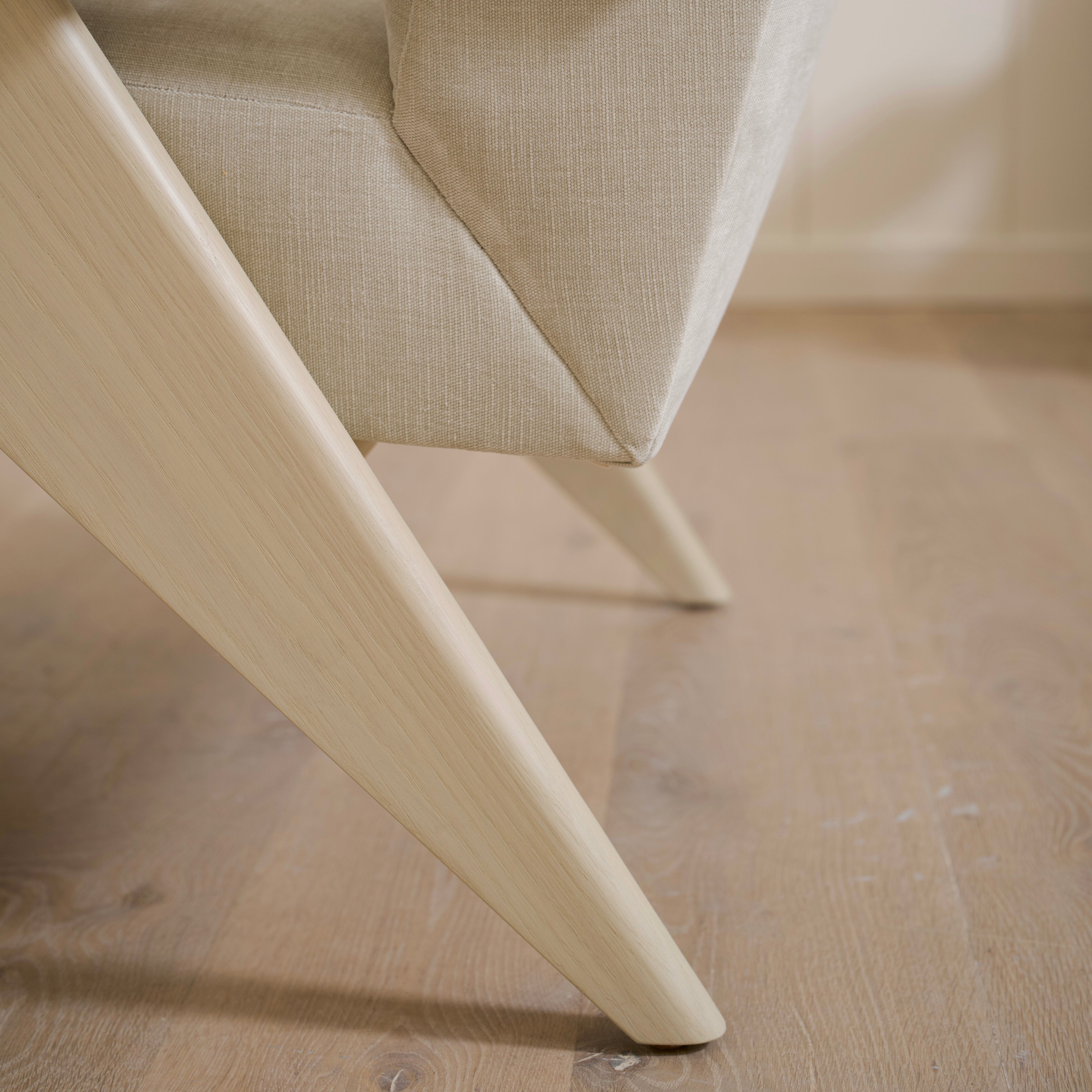 As Shown: Upholstered | Fabric: Canyon Dune | Finish: Sand