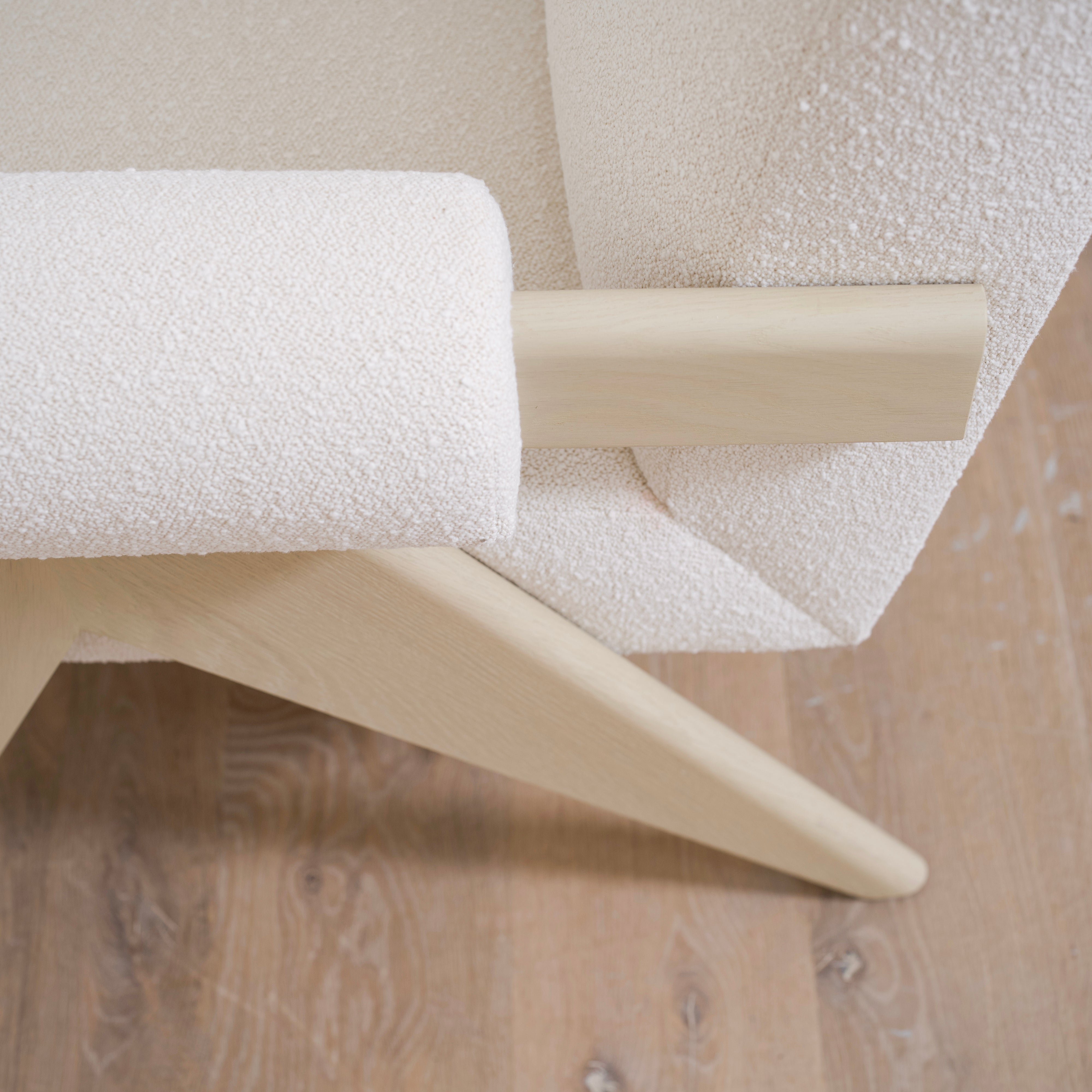 As Shown: Upholstered | Fabric: Marsh Cream | Finish: Sand