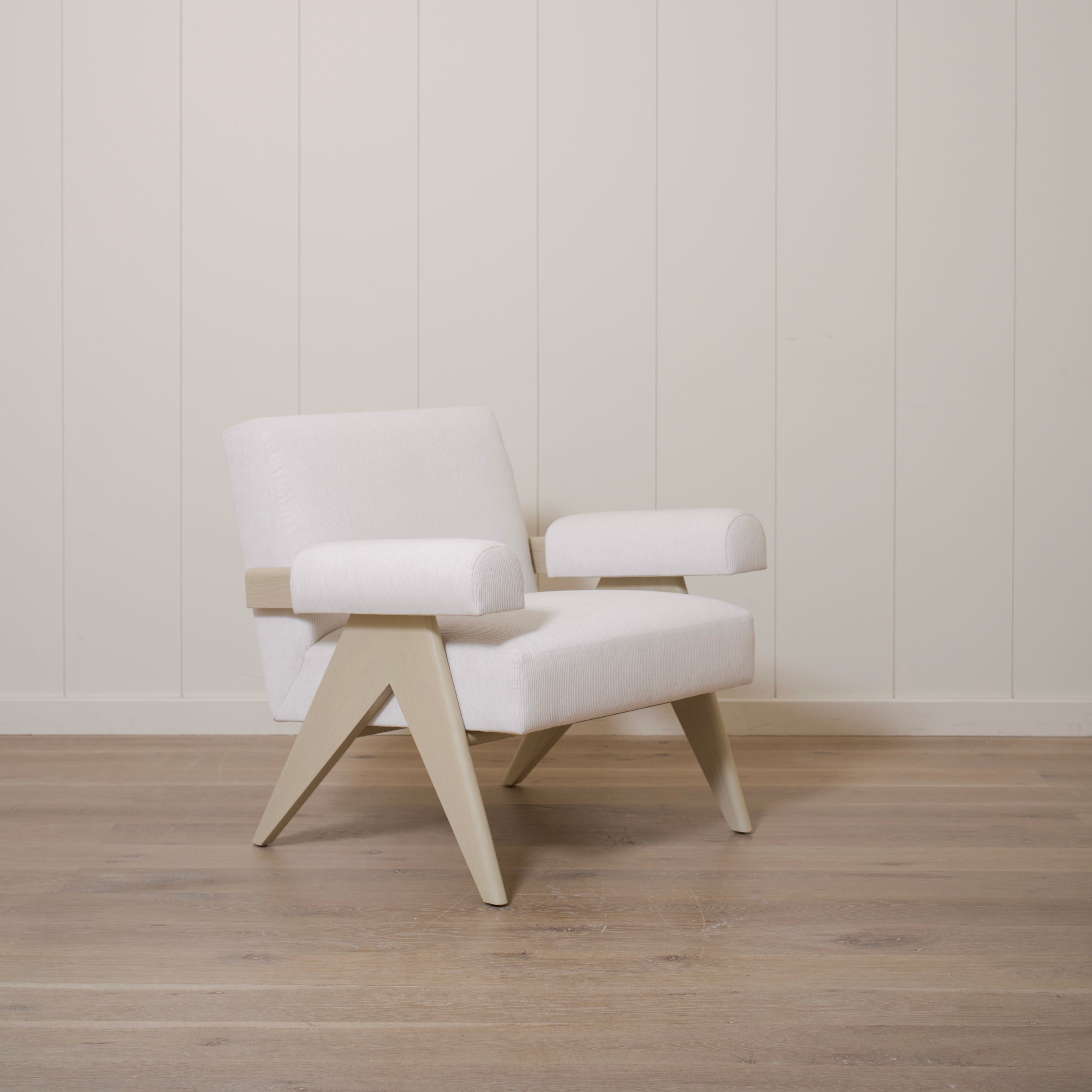 As Shown: Upholstered | Fabric: Mila Sugar | Finish: Sand